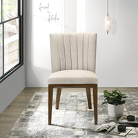 Elm Beige Fabric Dining Chair