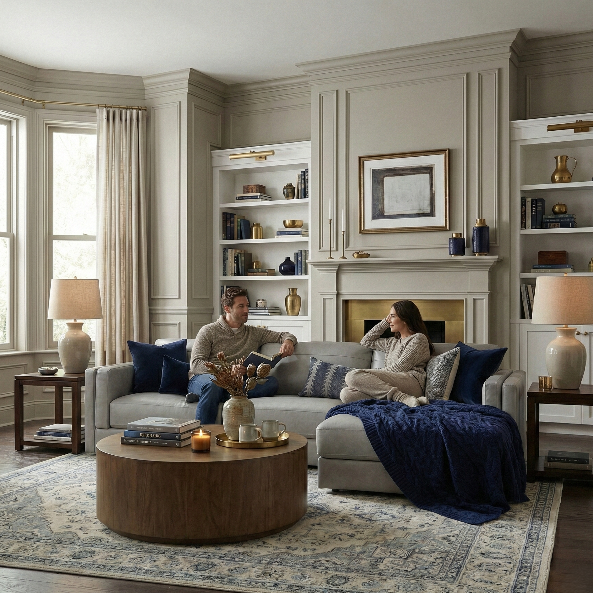 Amiata Right Facing Leather Sectional with Chaise