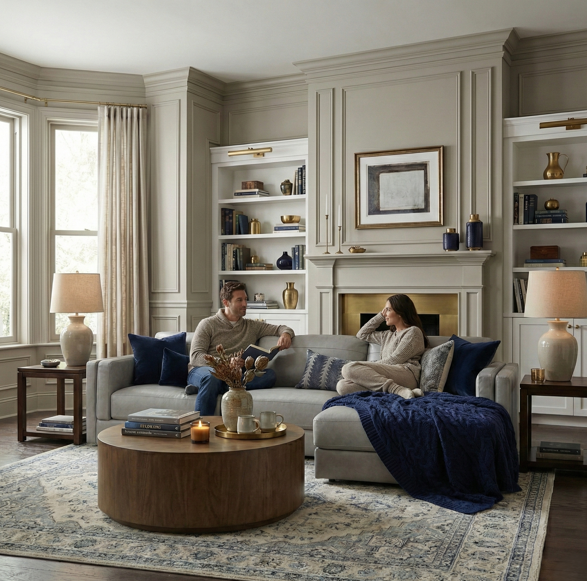 Amiata Right Facing Leather Sectional with Chaise