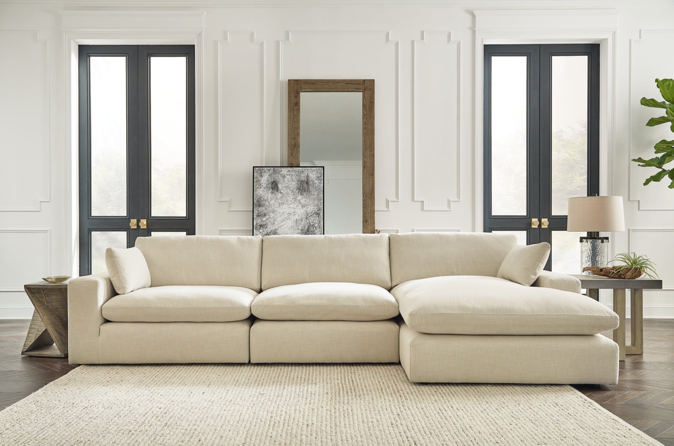 Elyza 3-Piece Sectional with Right Chaise