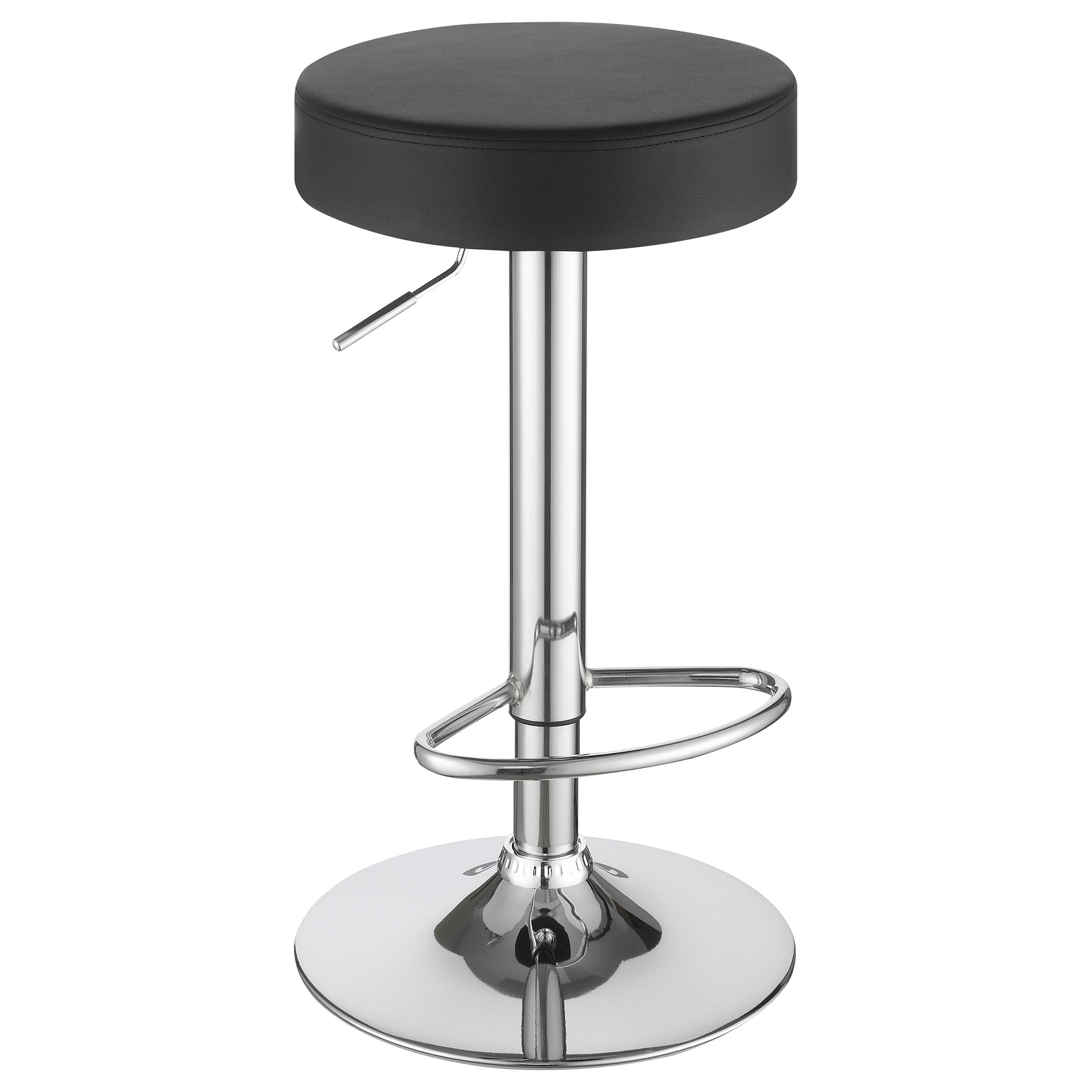 Ramses 29-inch Adjustable Bar Stool Chrome and Black