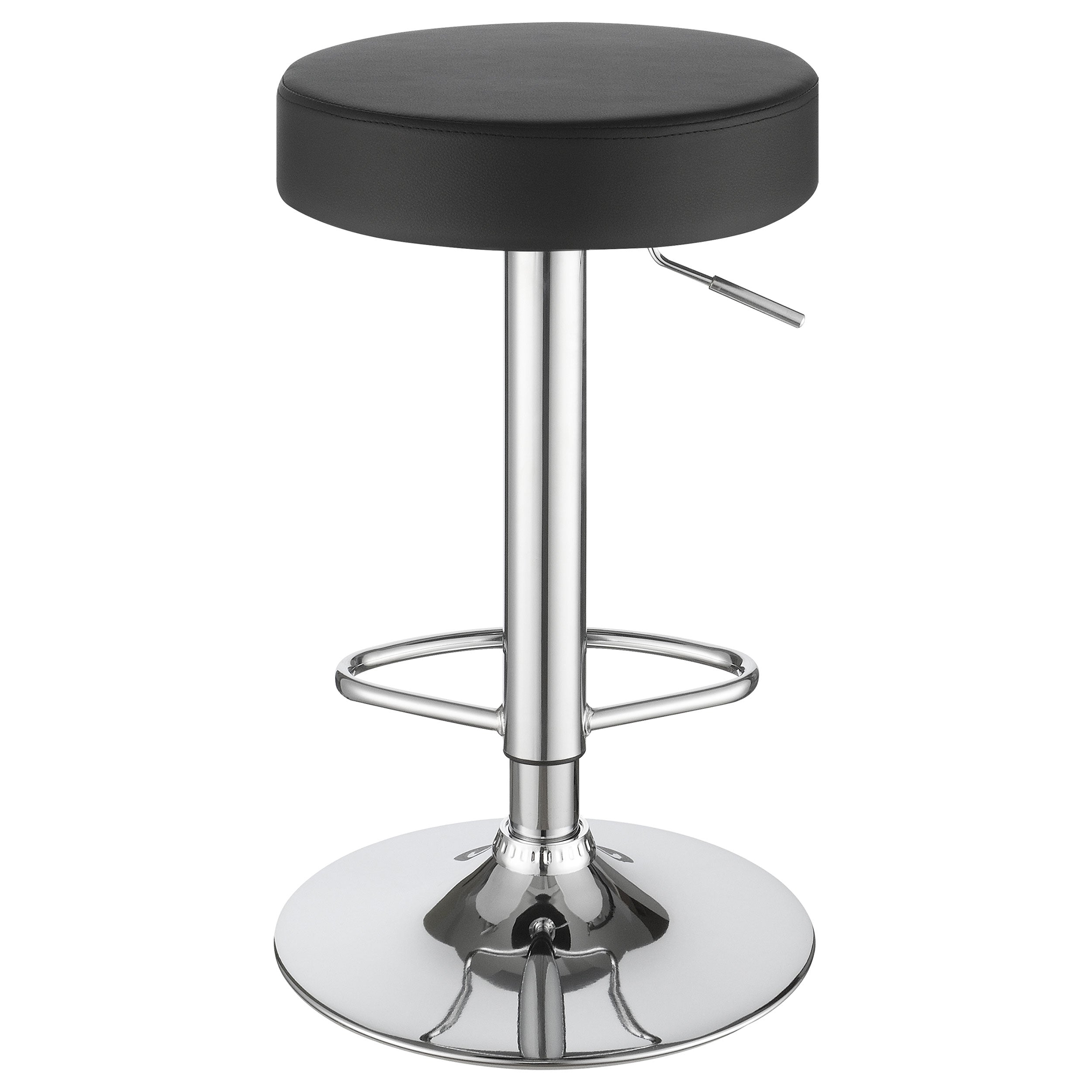 Ramses 29-inch Adjustable Bar Stool Chrome and Black