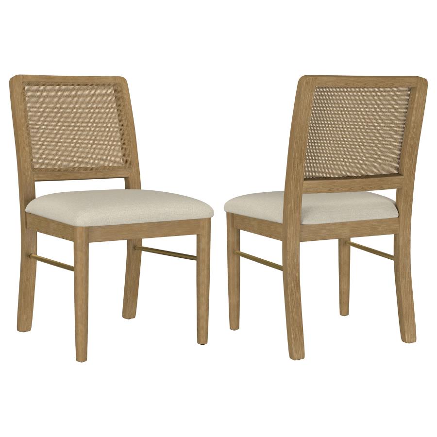 Arini Sand Rattan Cane Dining Side Chair - Set of 2