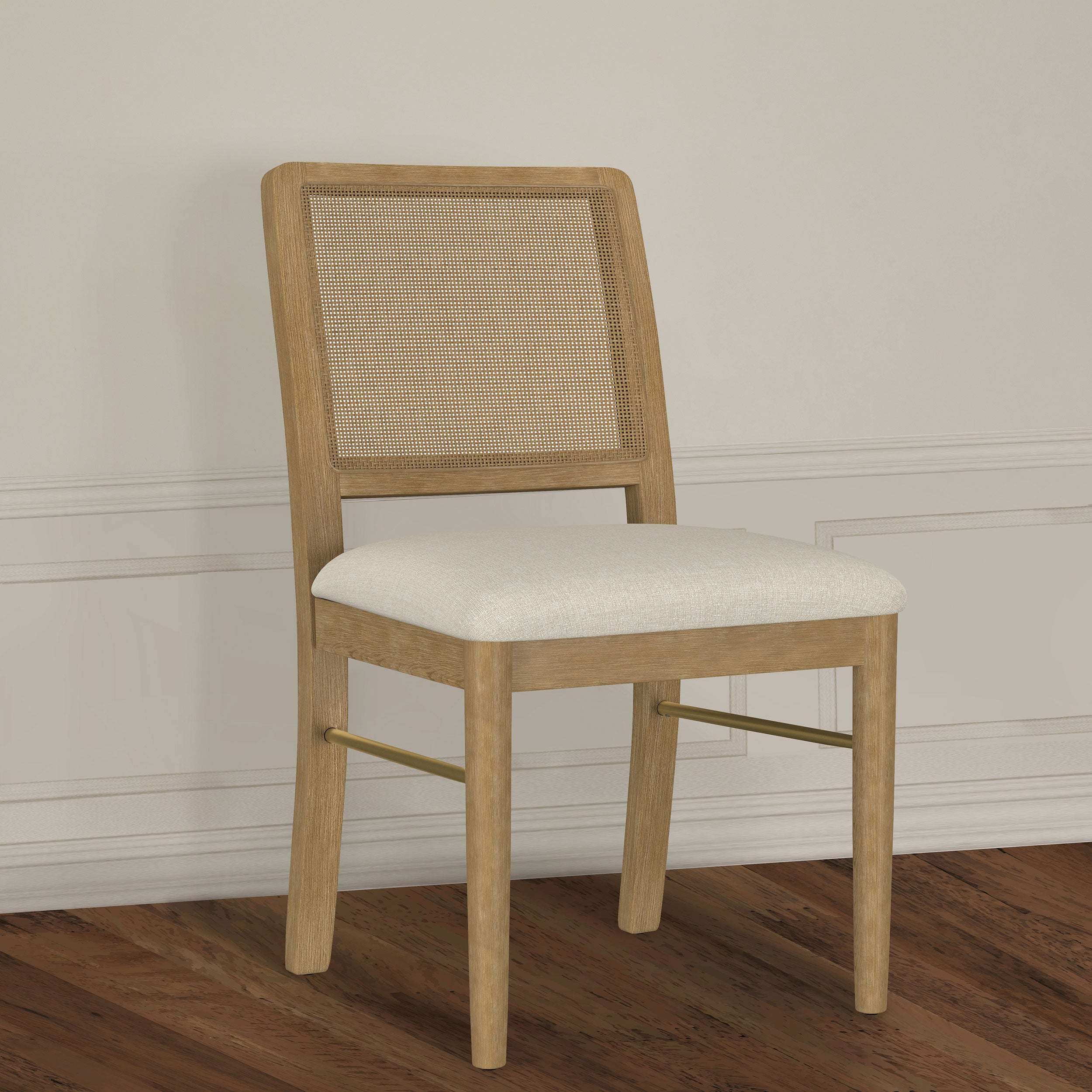 Arini Sand Rattan Cane Dining Side Chair - Set of 2