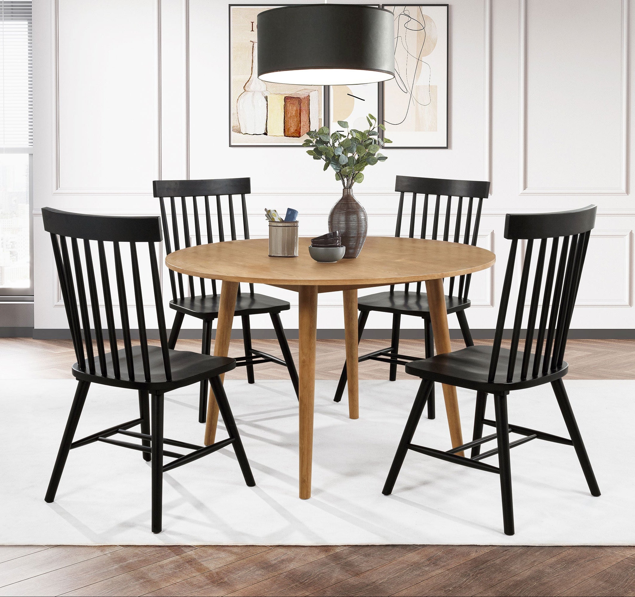Andrews 48-inch Round Wood Dining Room Table Light Ash