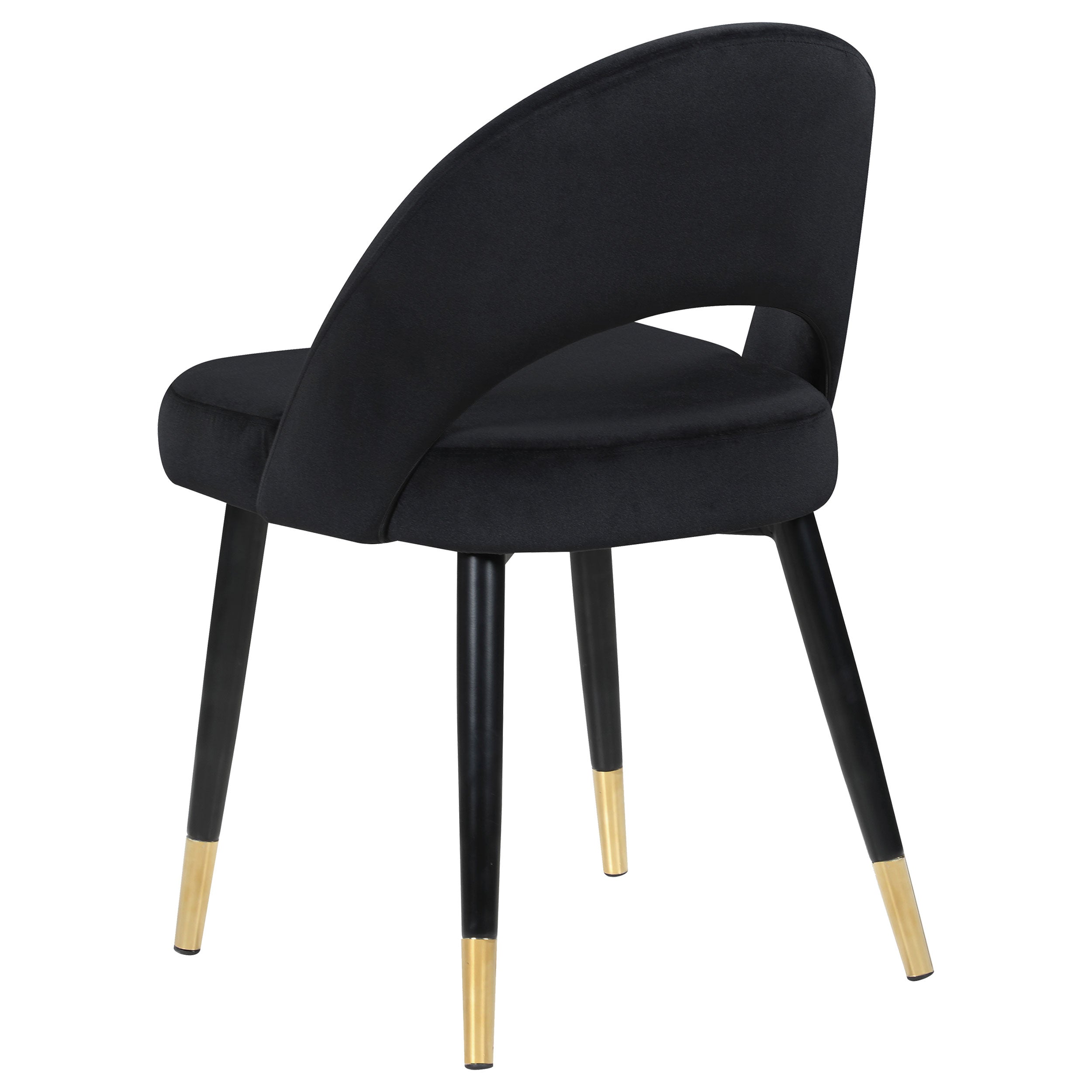 Lindsey Black Upholstered Dining Side Chair (Set of 2)