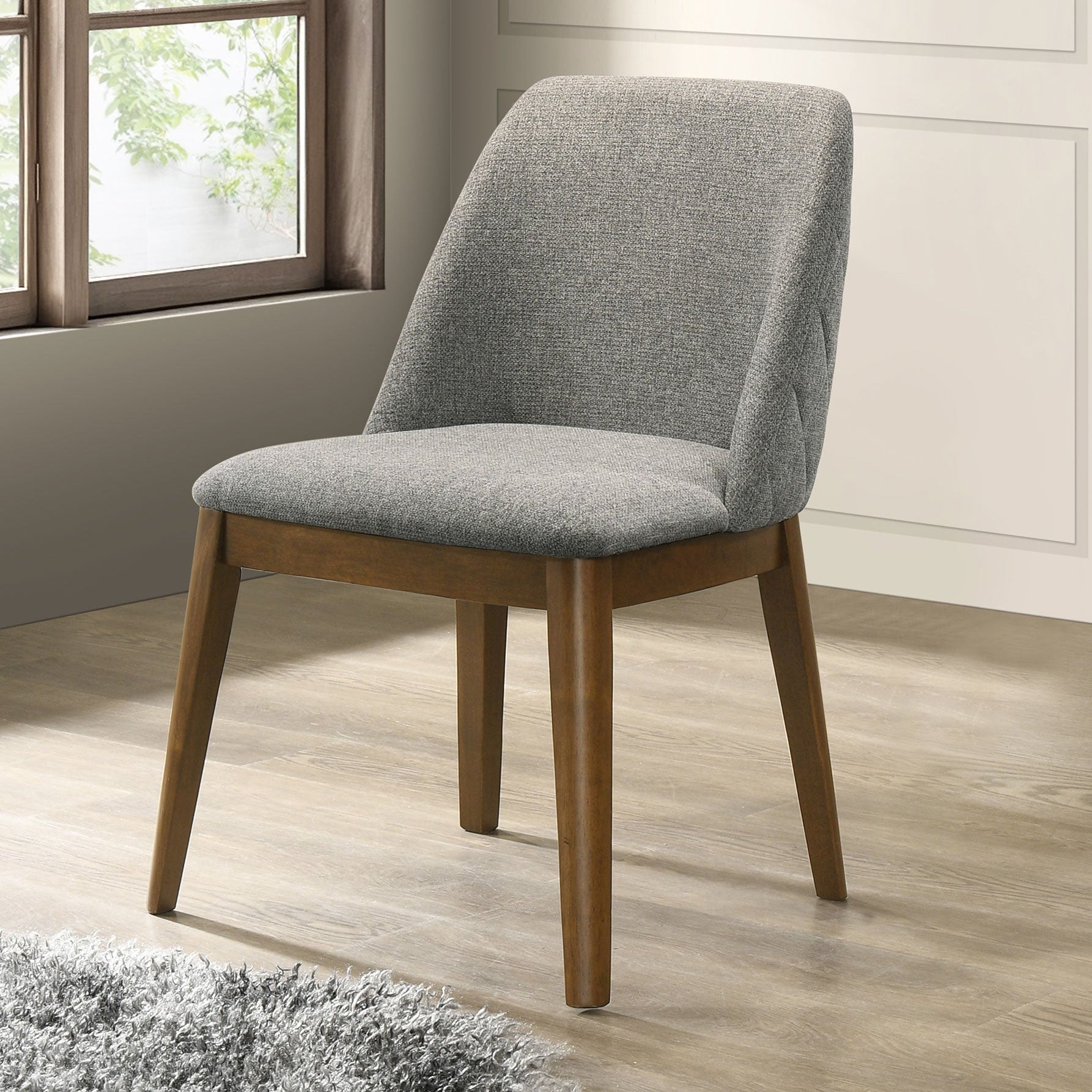 Franklin Upholstered Dining Side Chair Grey (Set of 2)