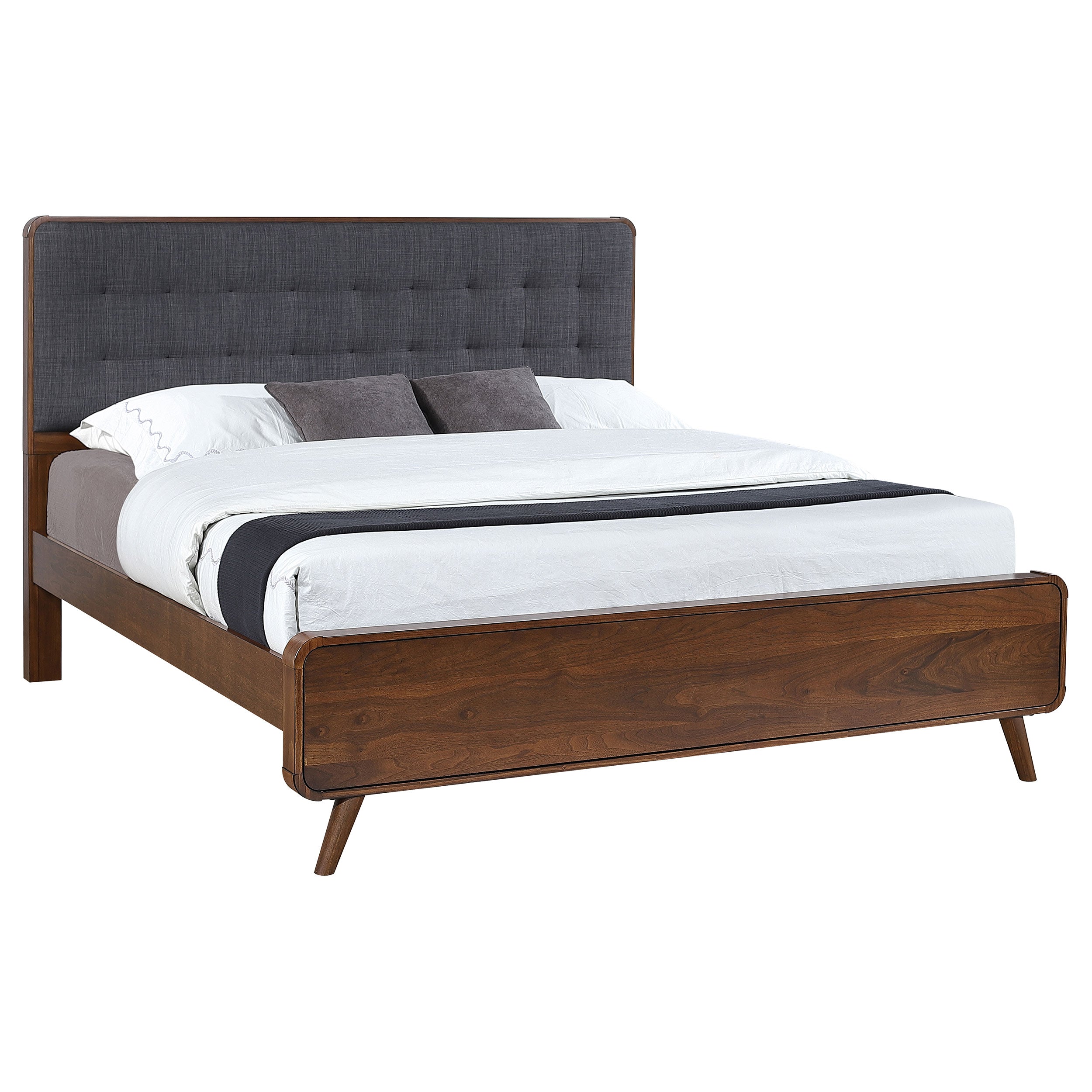 Robyn Wood Eastern King Platform Bed Dark Walnut