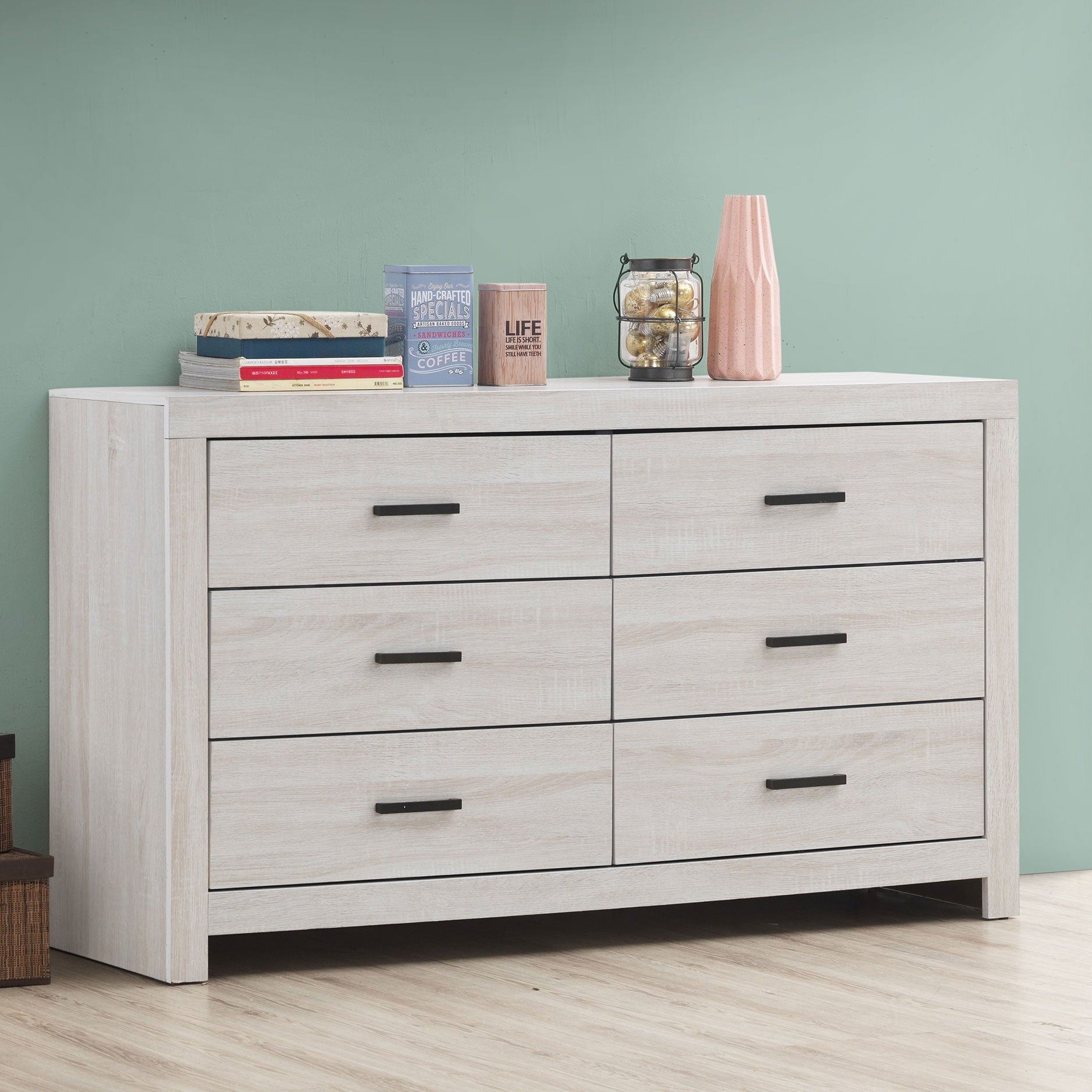 Brantford 6-drawer Dresser Coastal White