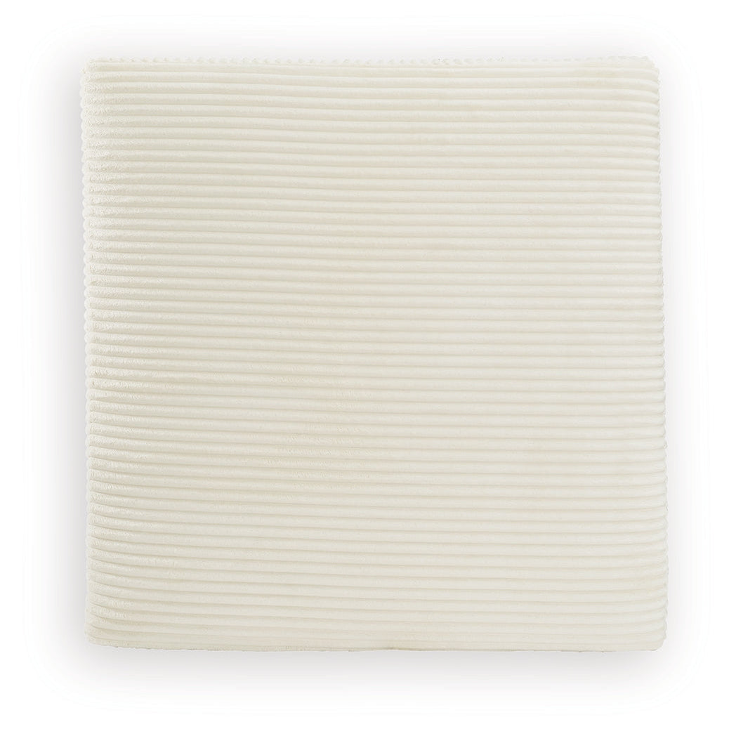 Lindyn Oversized Accent Ottoman - Ivory