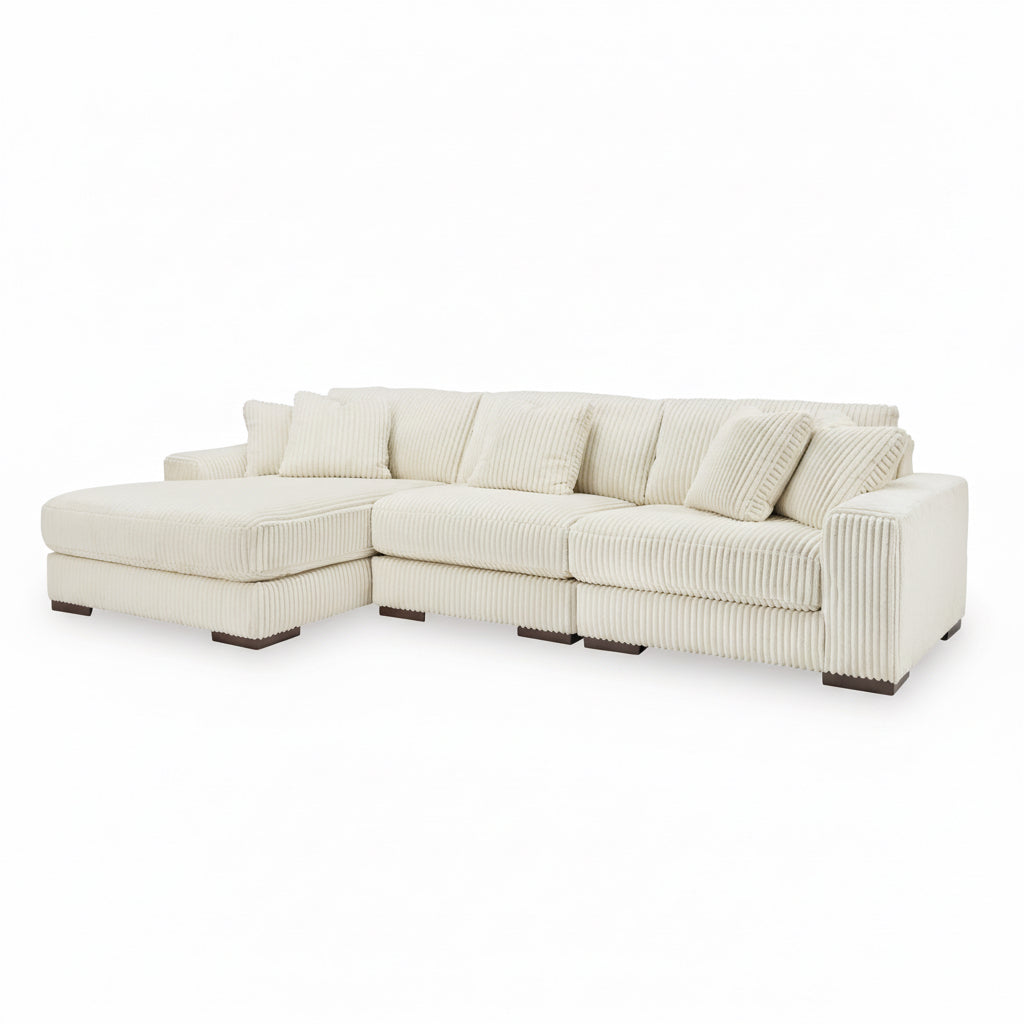 Lindyn 3-Piece Sectional with Chaise - Ivory