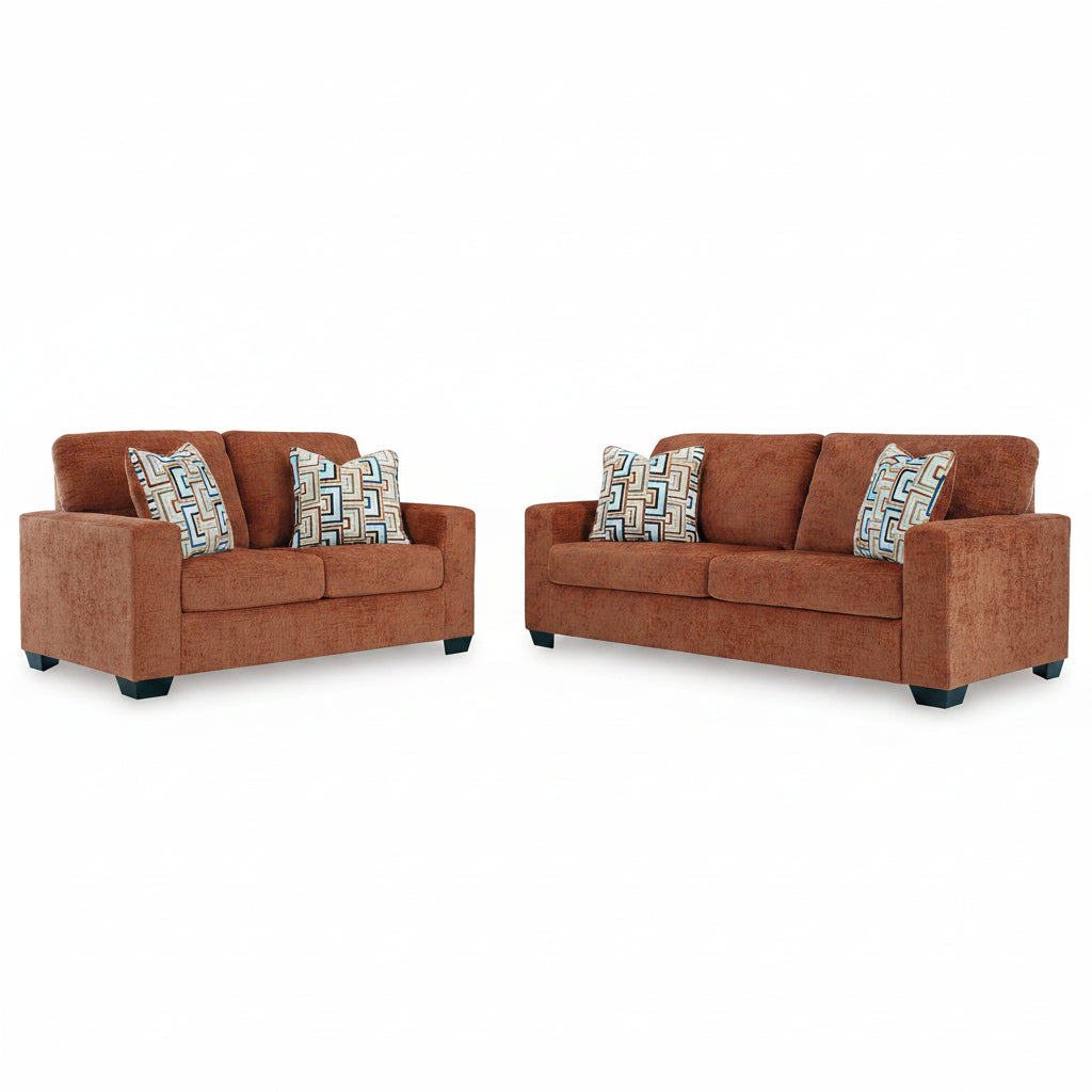 Aviemore Sofa and Loveseat - Orange
