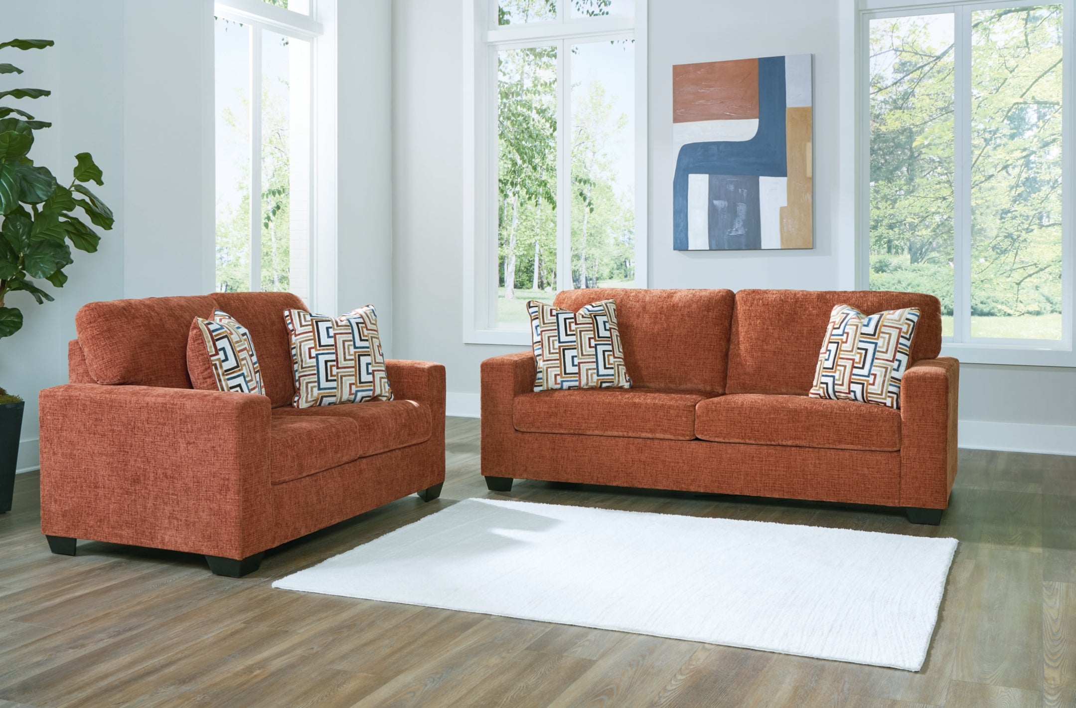 Aviemore Sofa and Loveseat - Orange