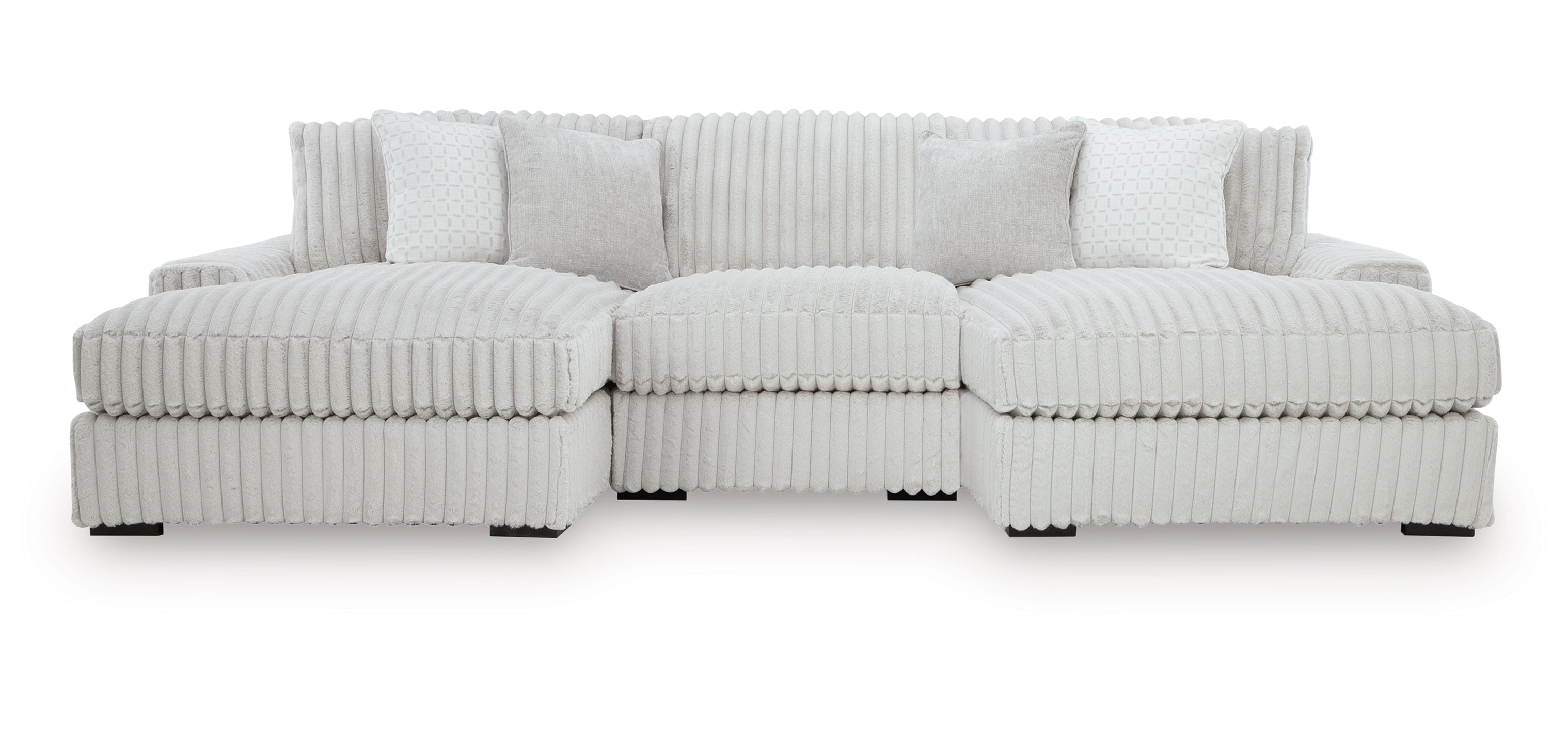 Stupendous 3-Piece Sectional with Double Chaise