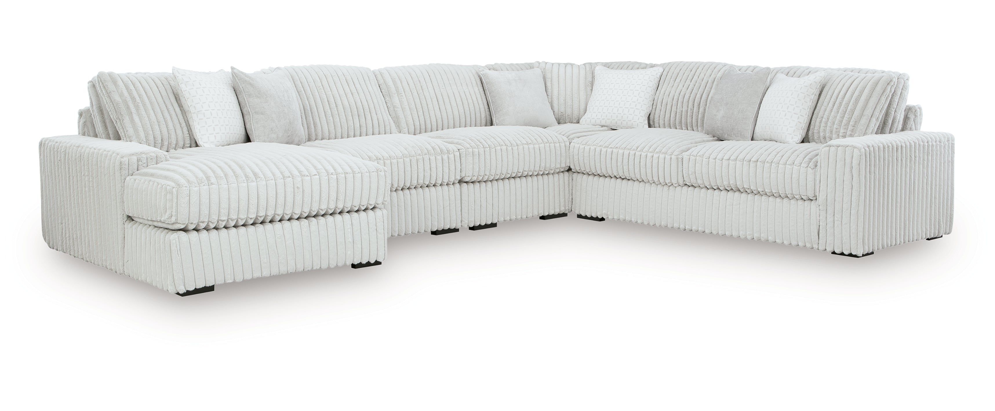 Stupendous 5-Piece Sectional with Left Chaise