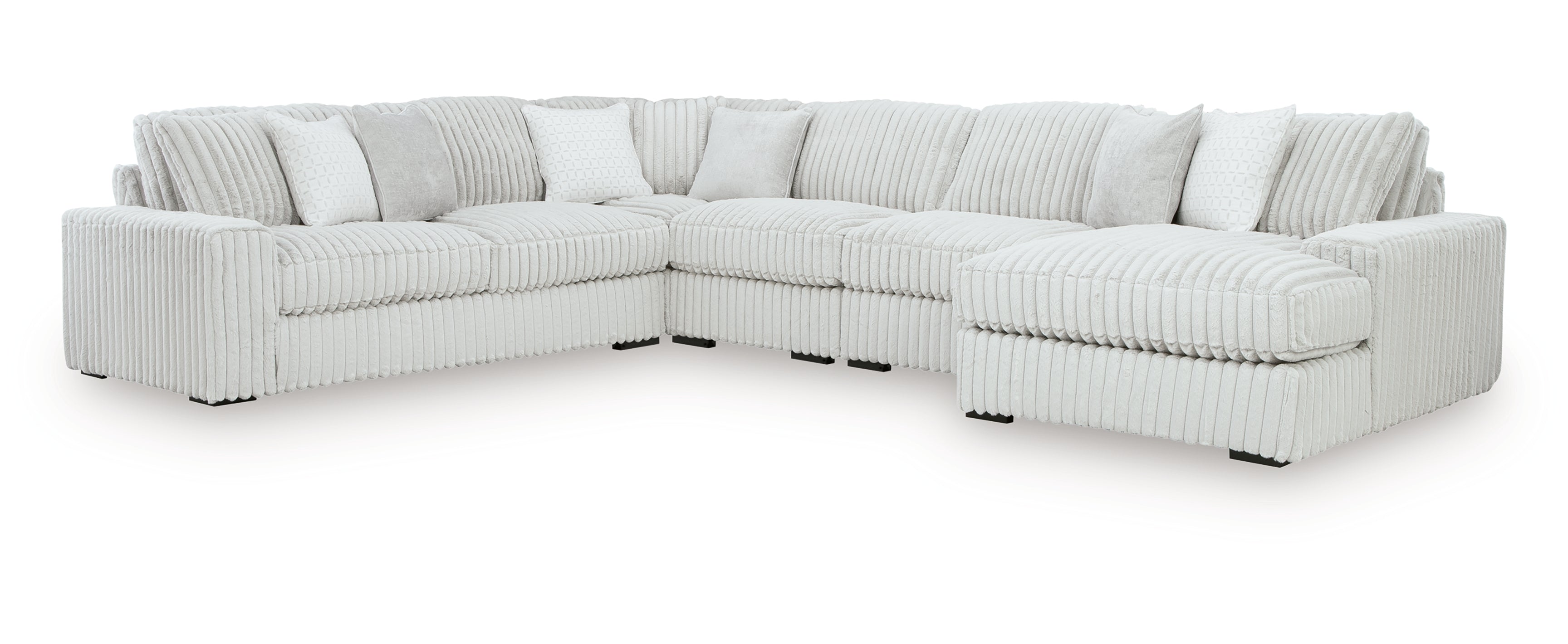 Stupendous 5-Piece Sectional with Right Chaise