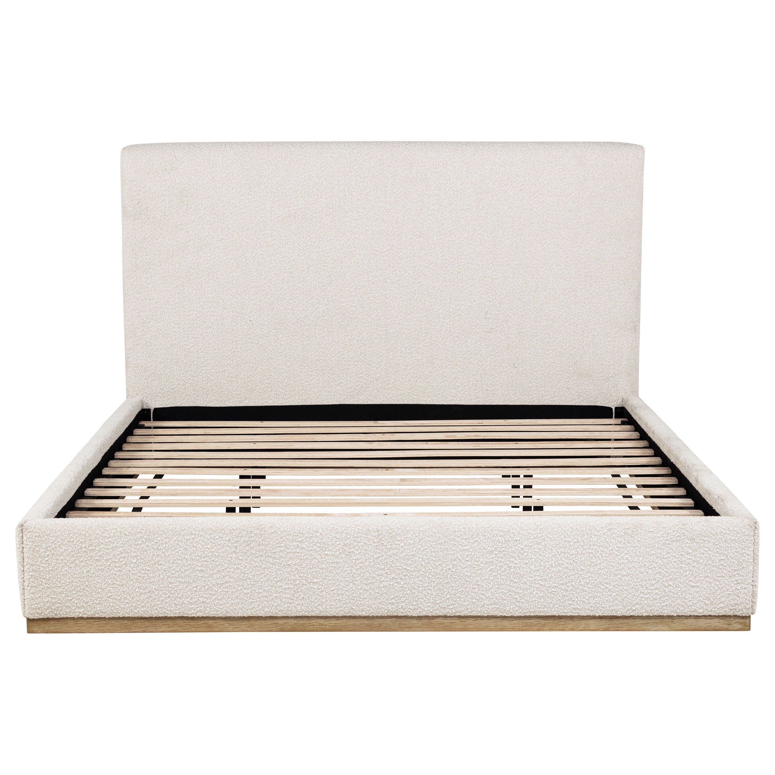 Knox Upholstered EASTERN KING Panel Bed Cream