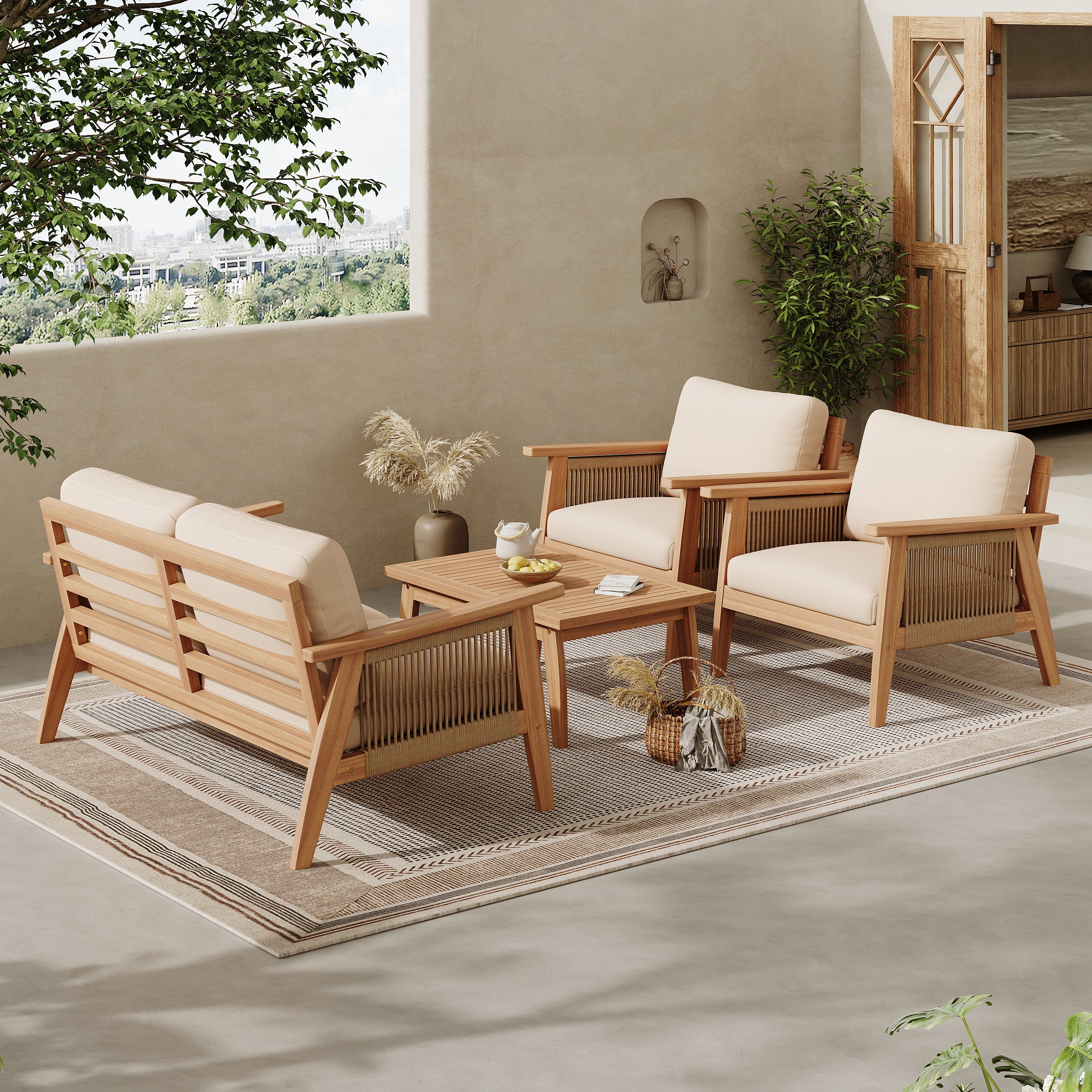 Outdoor Sectional Set Rope Detail