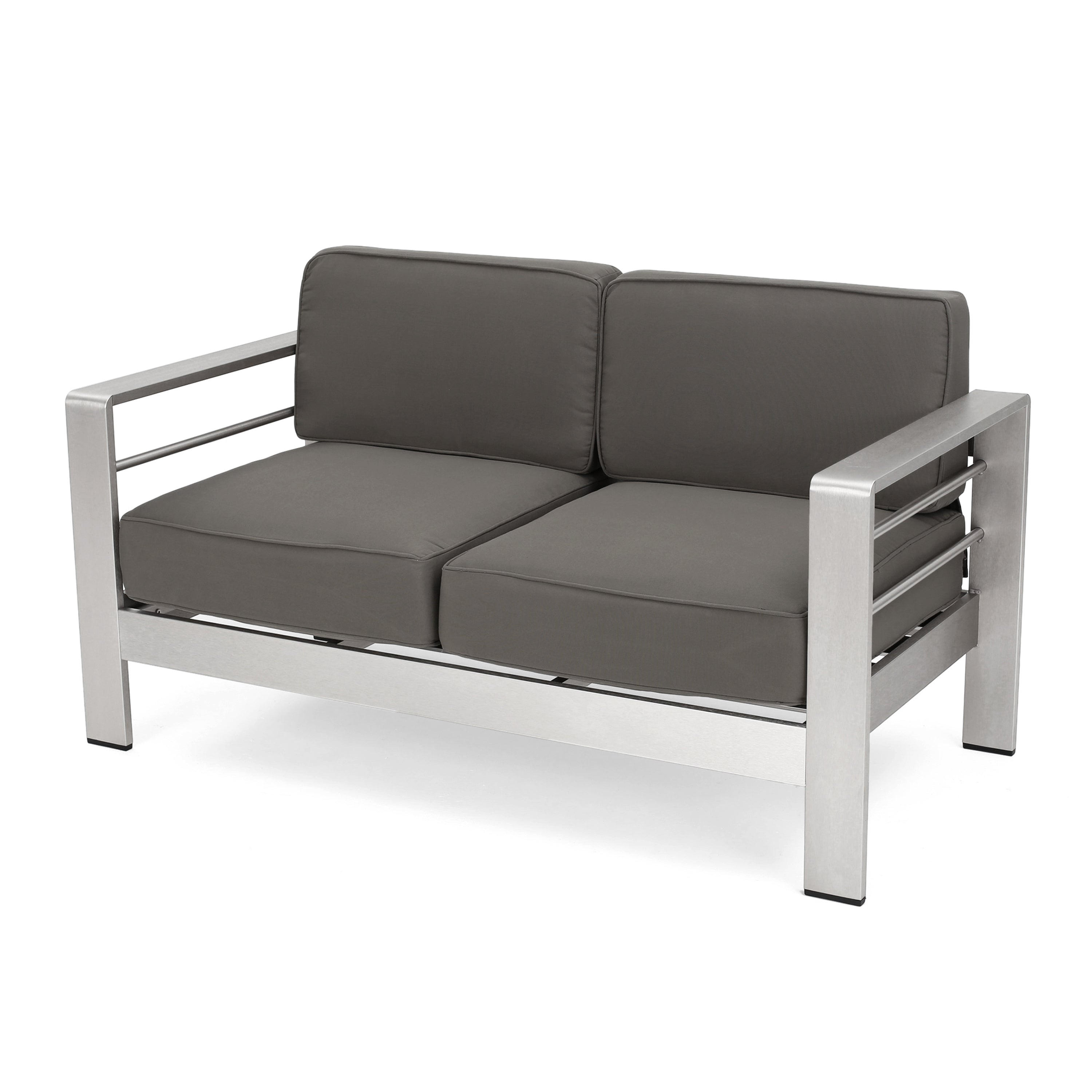 Loveseat Outdoor Loveseat Cushioned Seating - Gray