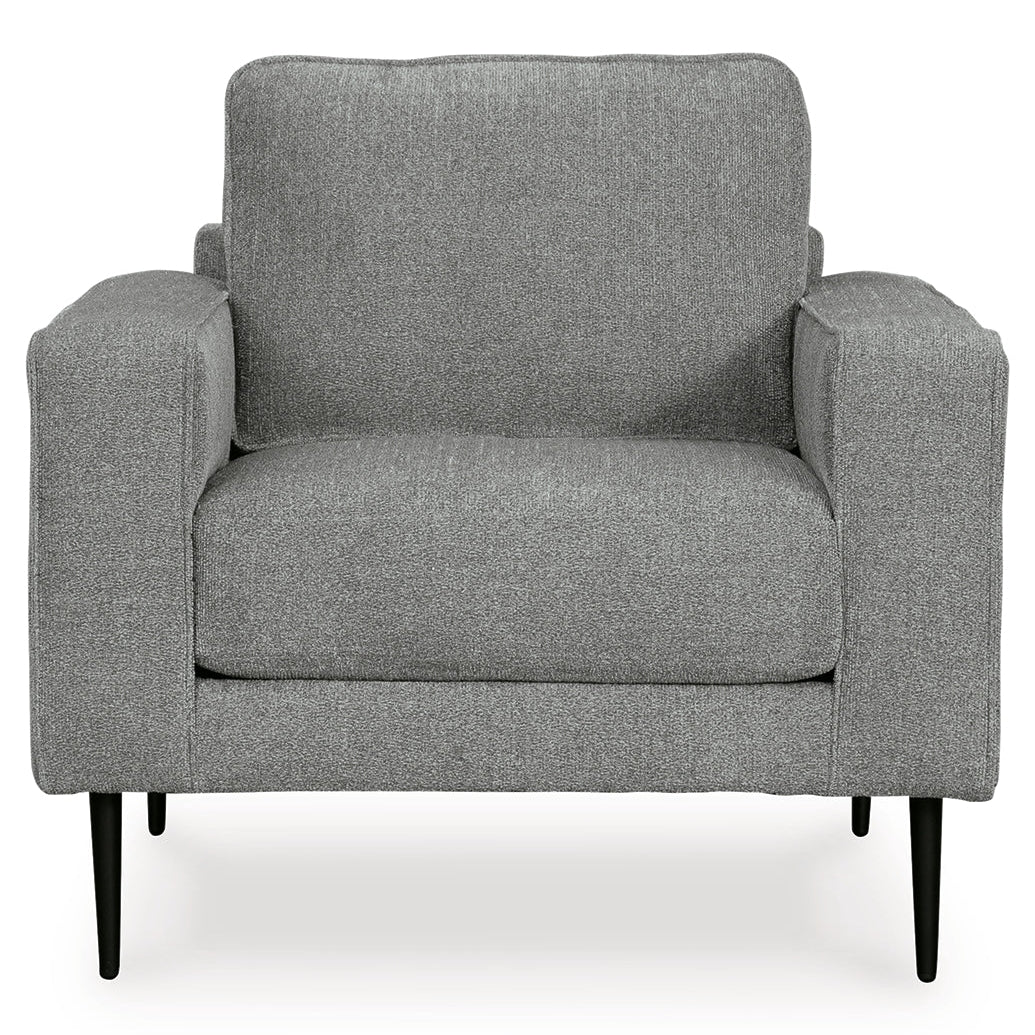 Hazela Chair and Ottoman - Black