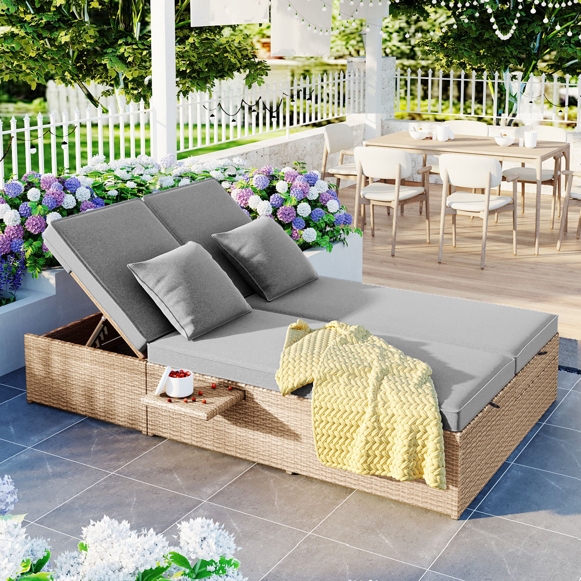 Topmax Outdoor Furniture Adjustable Back - Brown