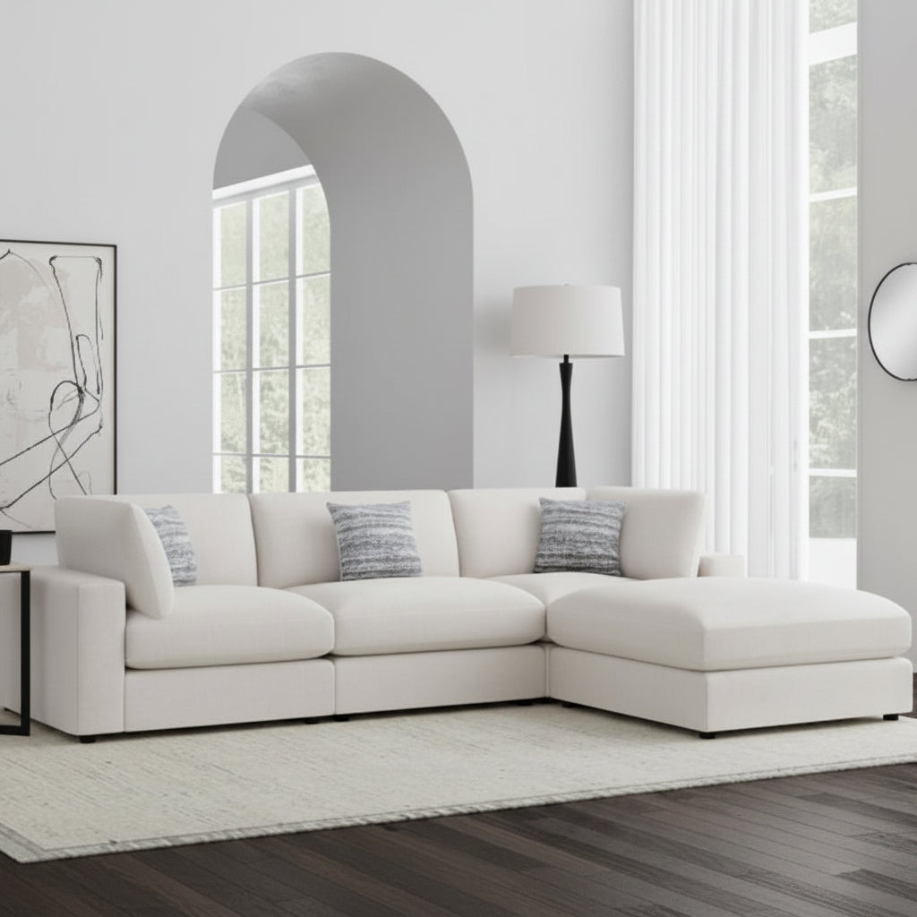 Serene 4-piece Upholstered Modular Sectional Sofa Beige