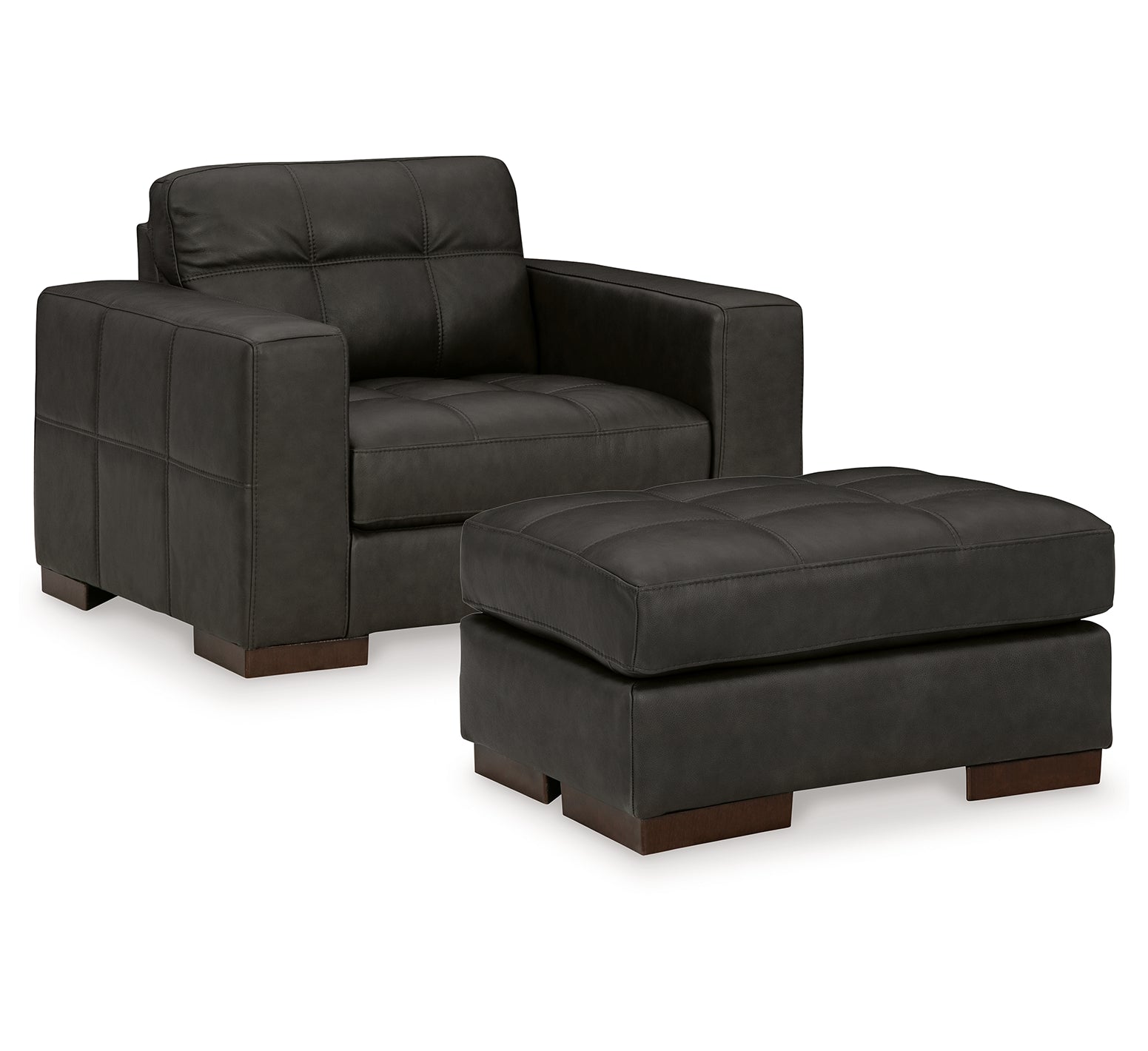 Luigi Chair and Ottoman - Natural