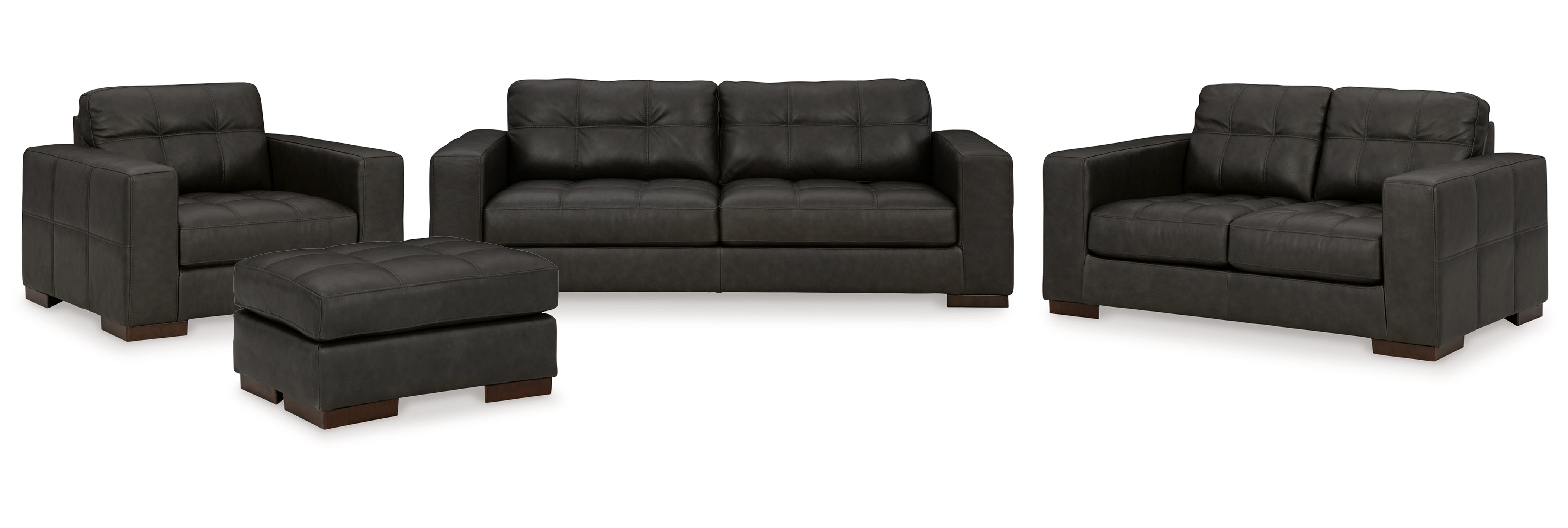 Luigi Sofa, Loveseat, Chair and Ottoman - Natural