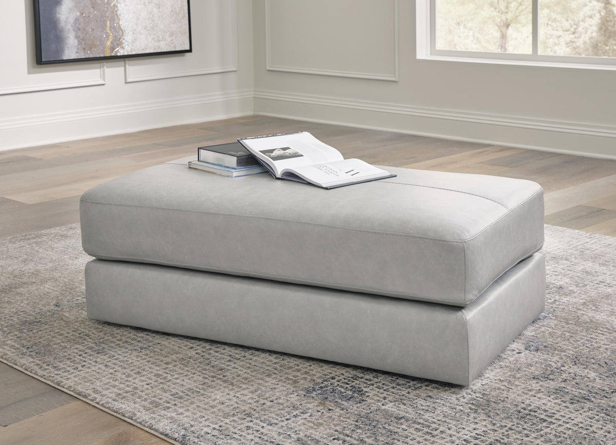 Amiata Oversized Accent Ottoman - Glacier