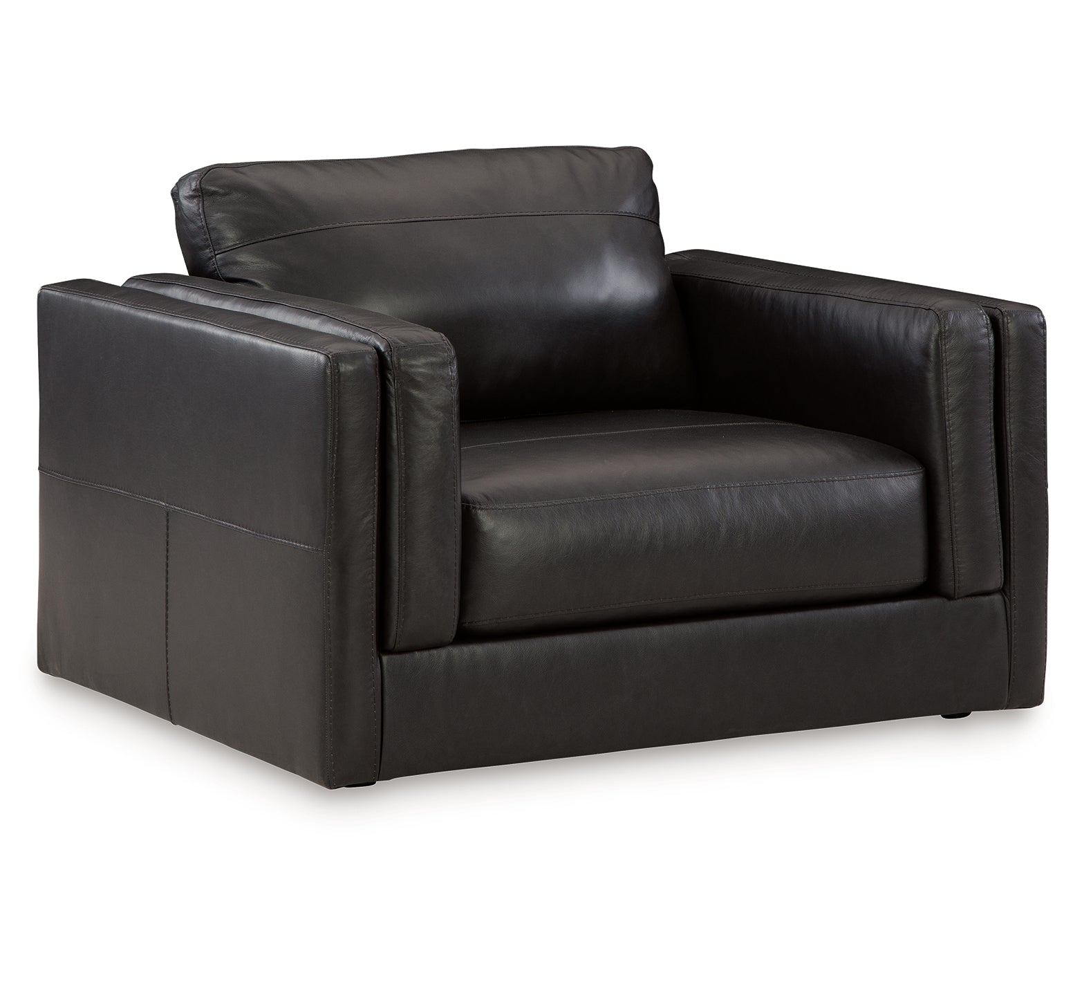 Amiata Chair and Ottoman - Natural