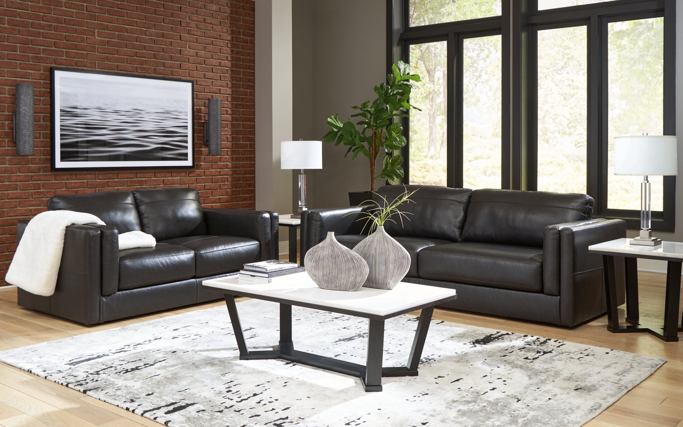 Amiata Sofa and Loveseat - Natural