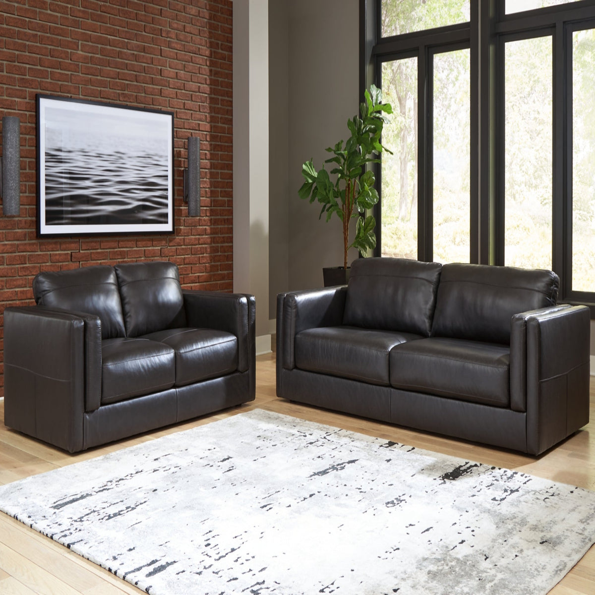Amiata Sofa and Loveseat - Natural