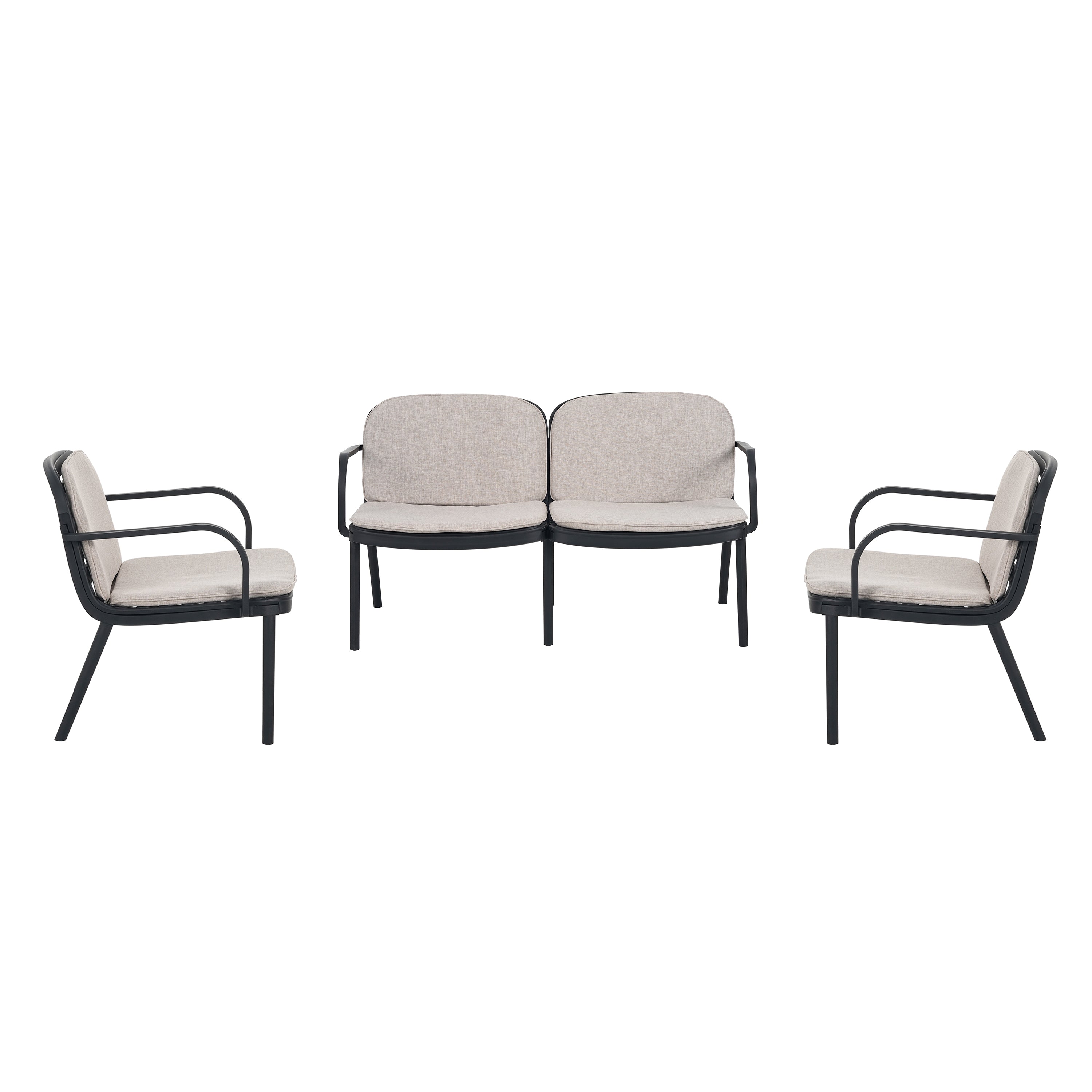 Luna Outdoor Loveseat Cushioned Seating - Beige