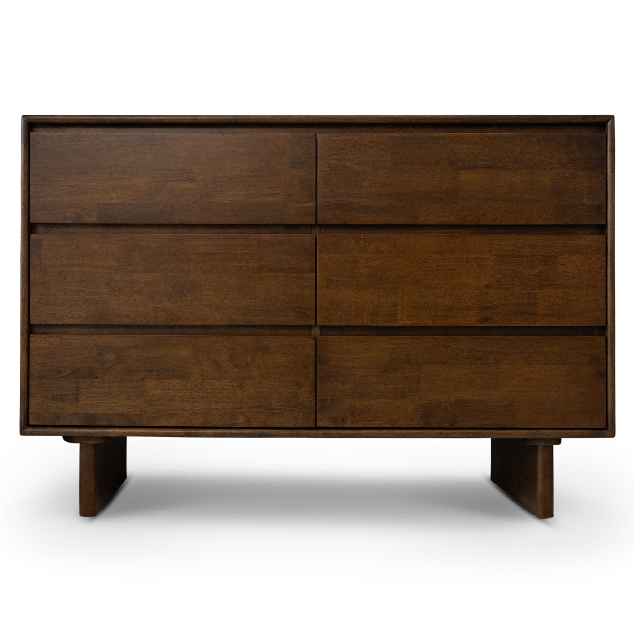 Hudson 6 Drawers Walnut Dresser - MidinMod