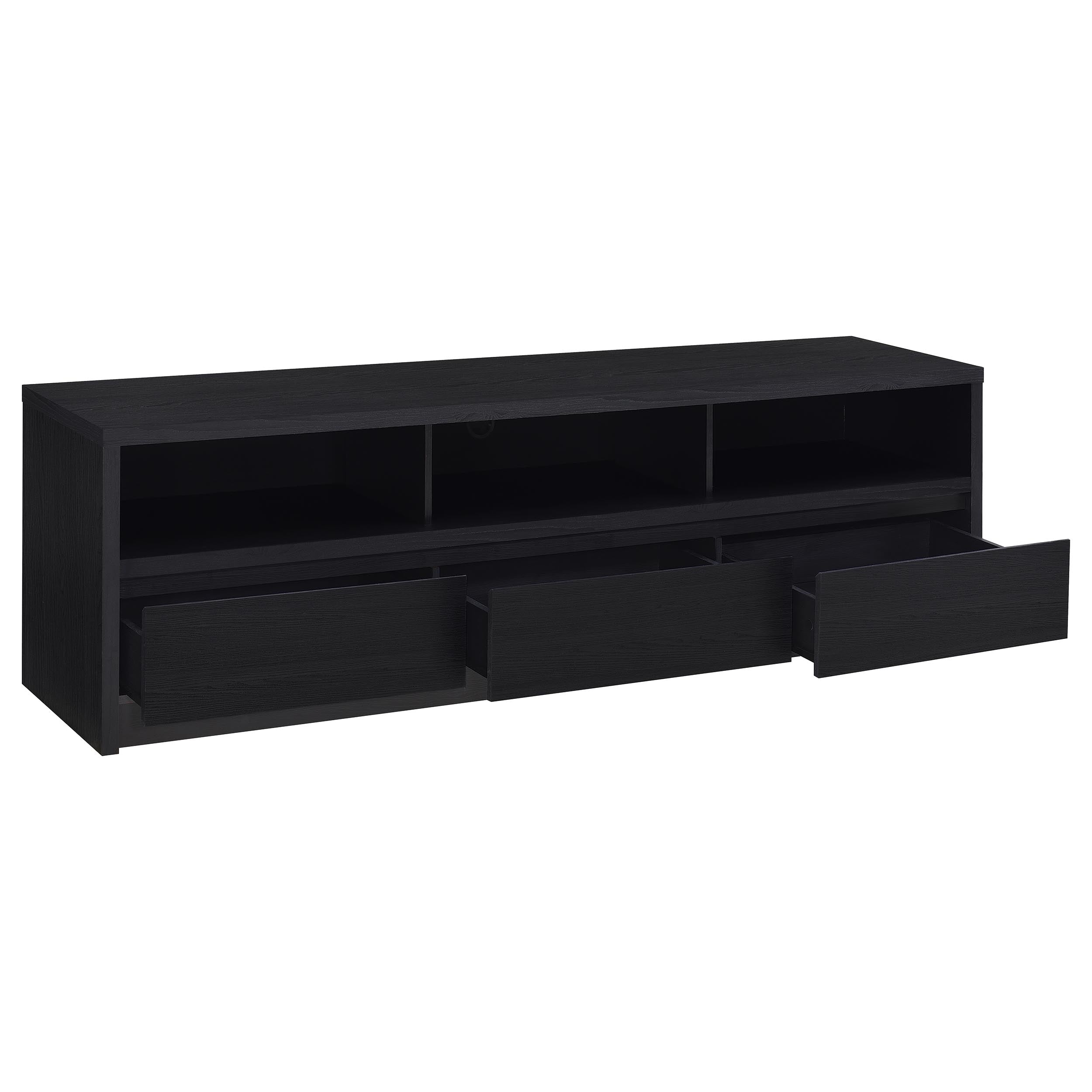 Rutland 59-inch 3-drawer TV Stand Media Console Black