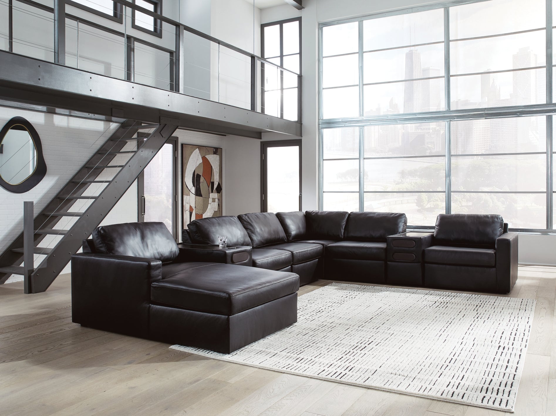 Modmax II 8-Piece Sectional with Left Chaise and Audio Consoles - Natural