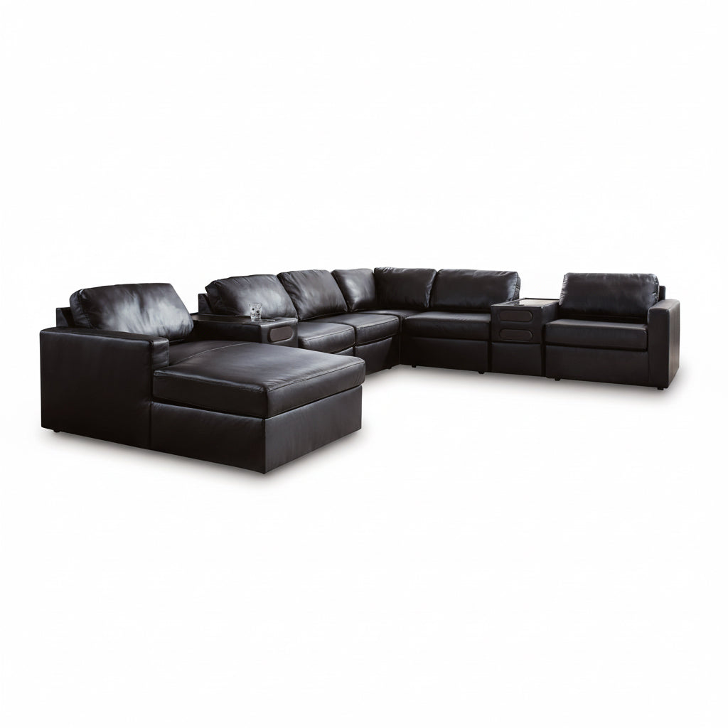 Modmax II 8-Piece Sectional with Left Chaise and Audio Consoles - Natural