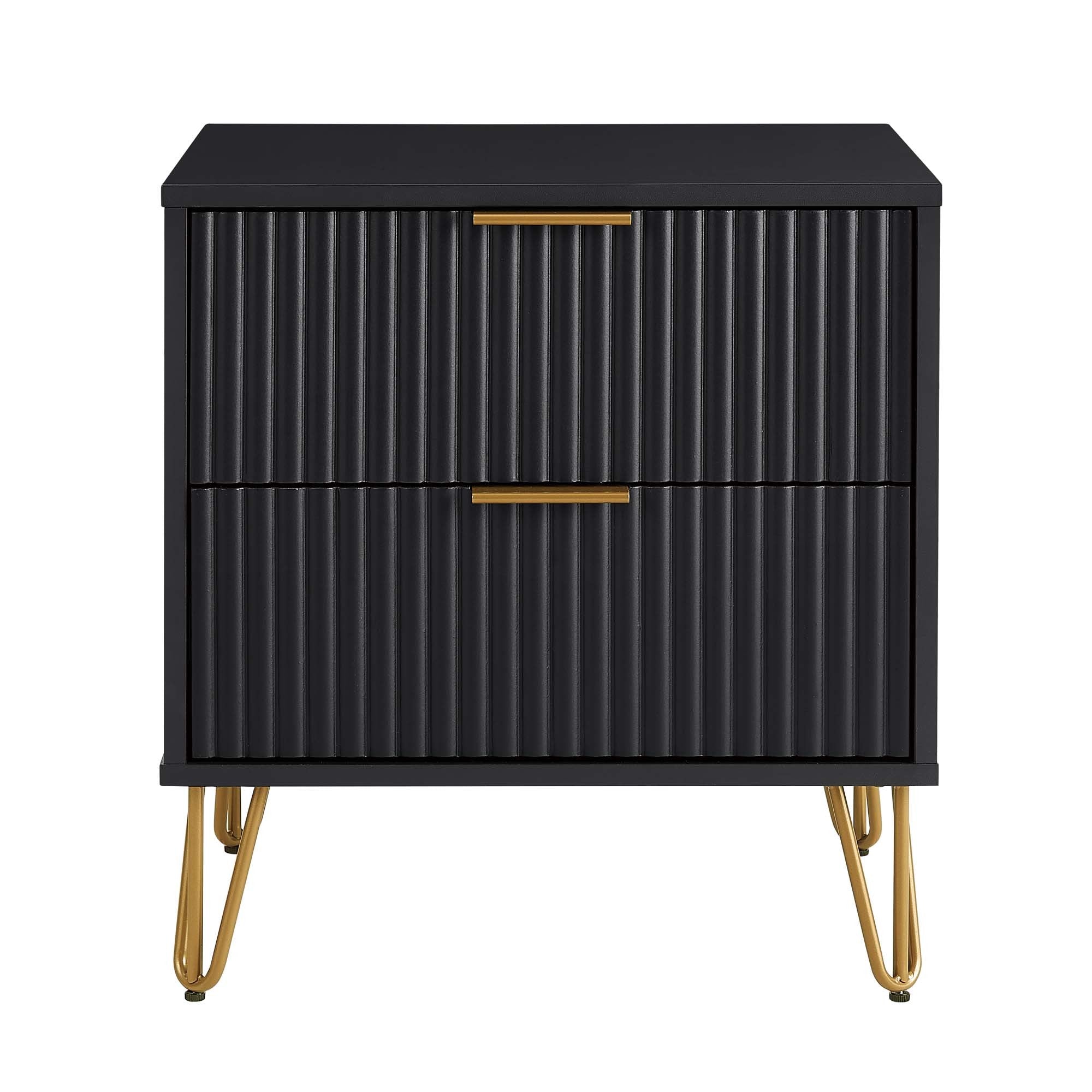 Dumbo Nightstand 2 Drawers - Black