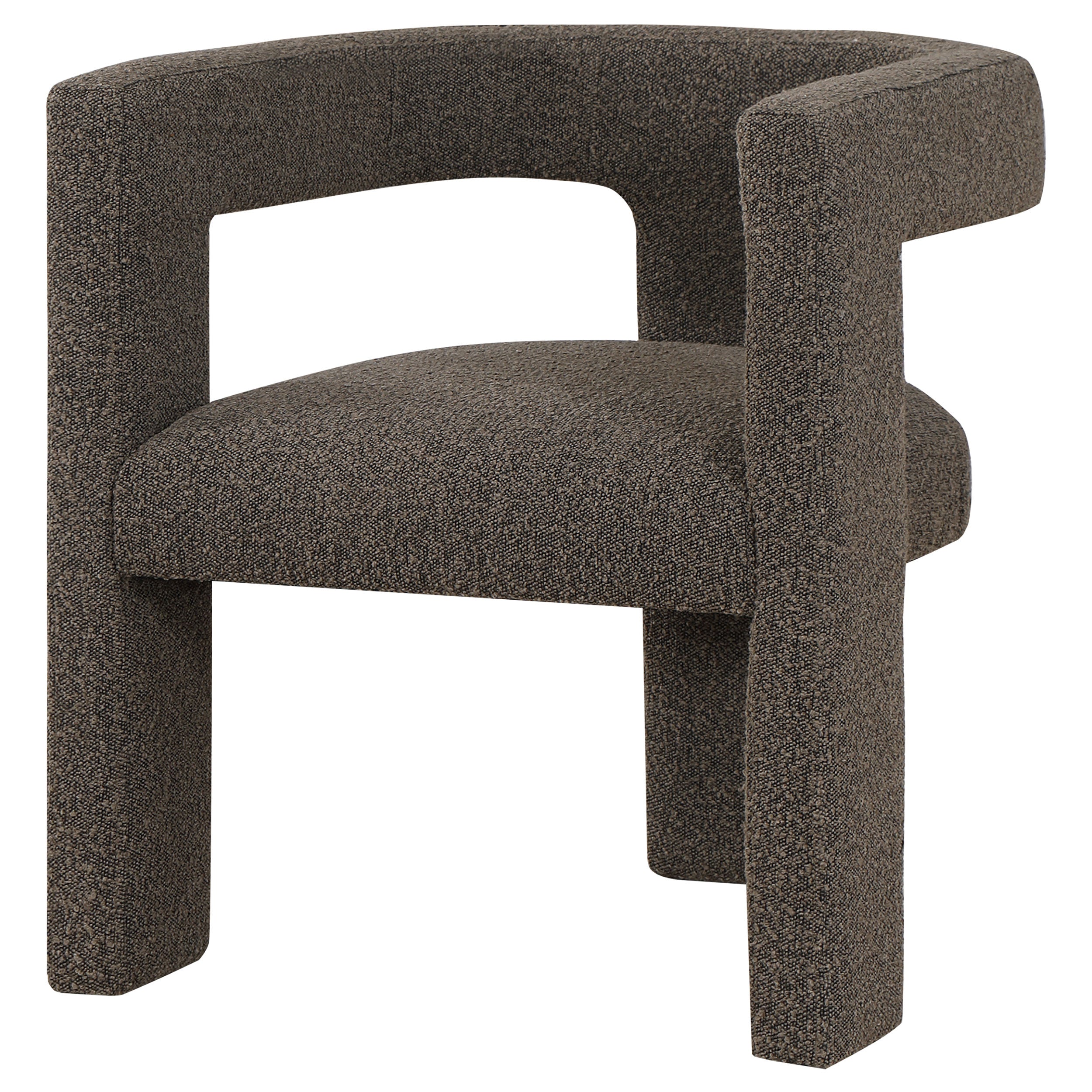 Petra Boucle Upholstered Accent Side Chair Brown