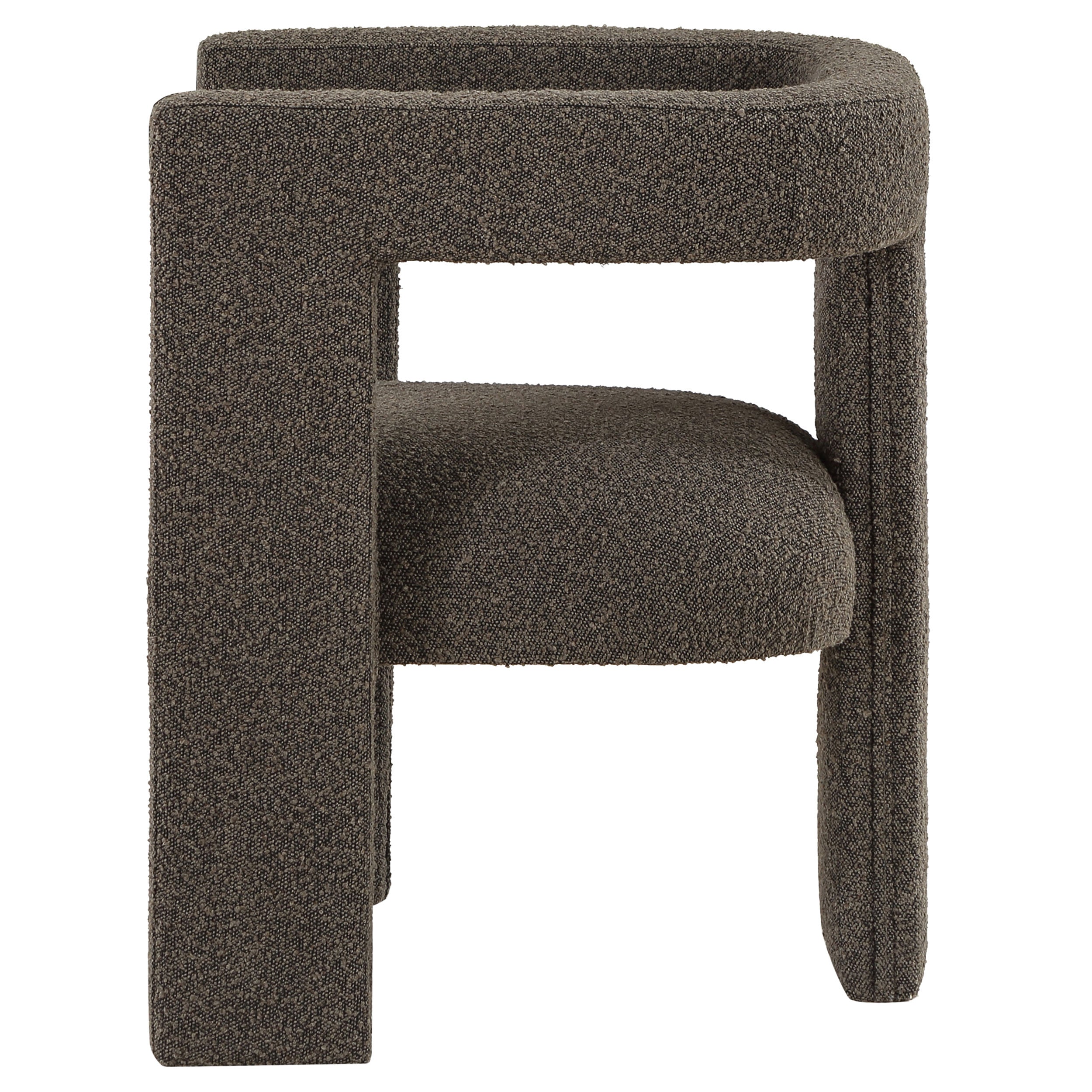 Petra Boucle Upholstered Accent Side Chair Brown