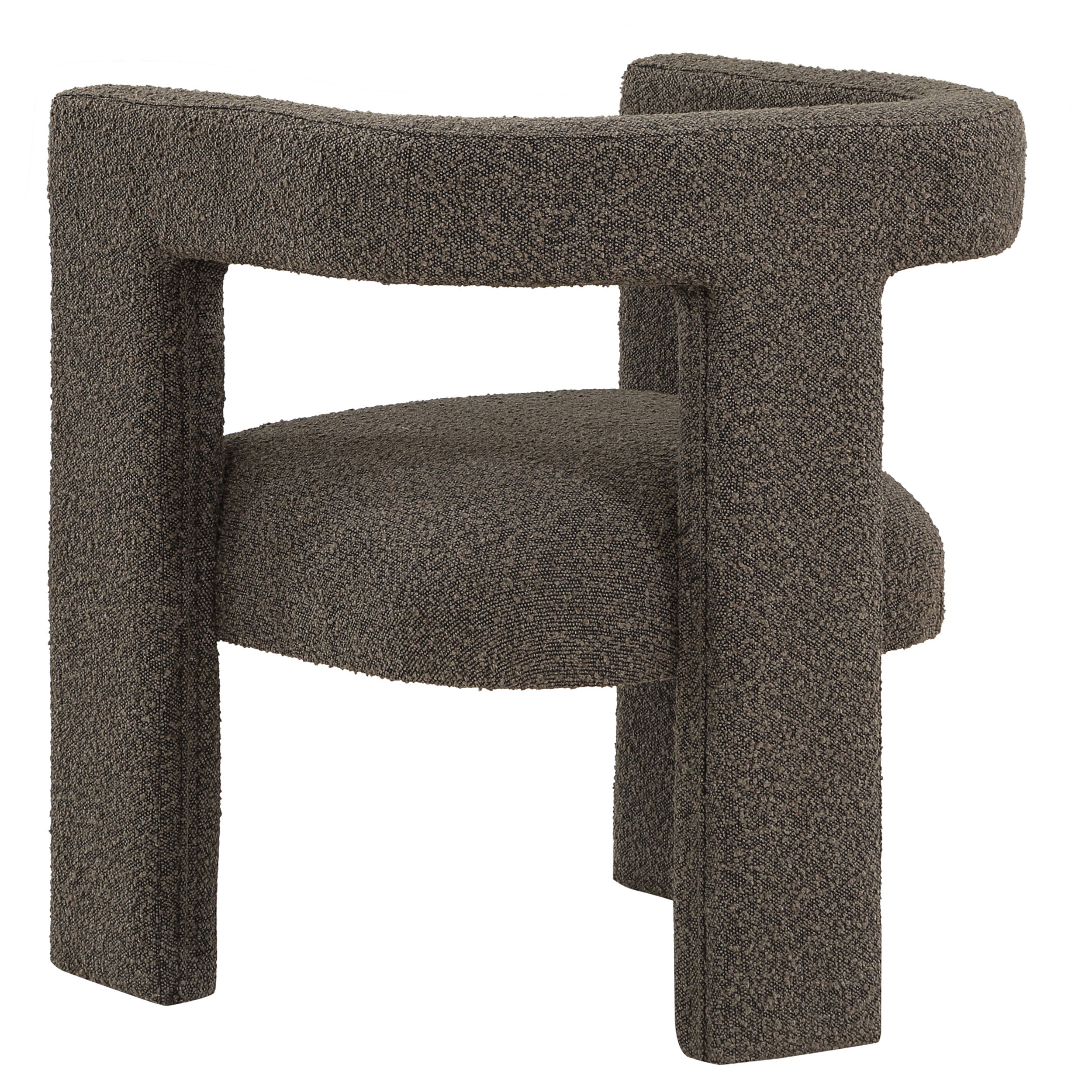 Petra Boucle Upholstered Accent Side Chair Brown