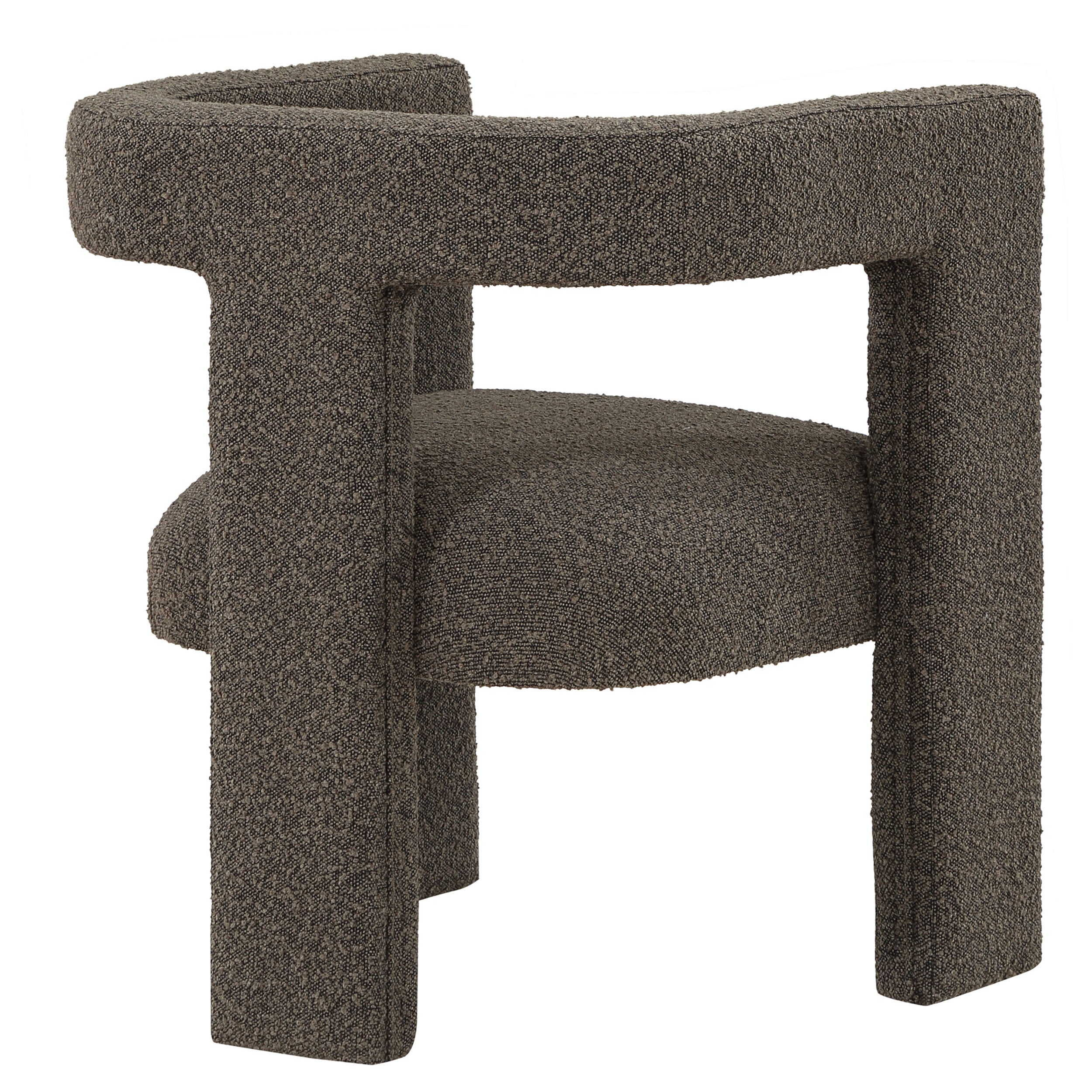 Petra Boucle Upholstered Accent Side Chair Brown