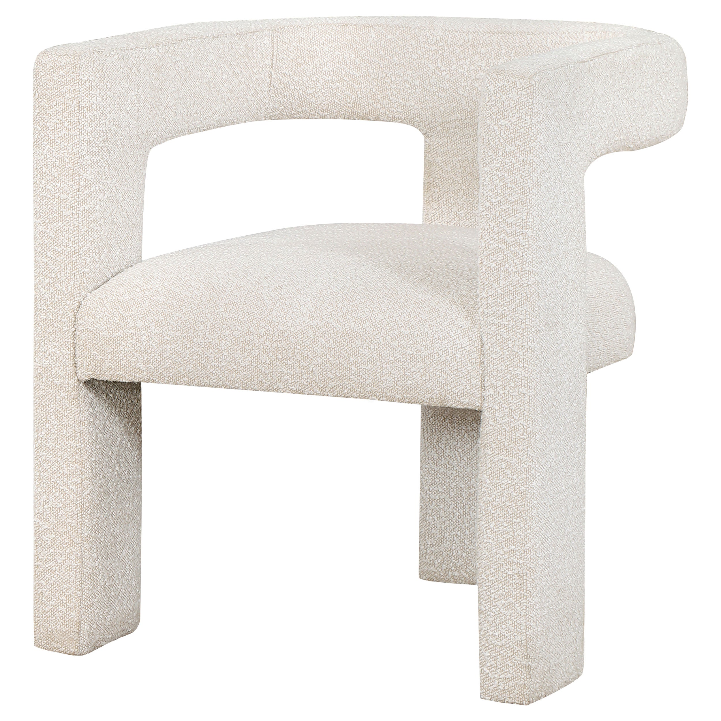 Petra Boucle Upholstered Accent Side Chair white