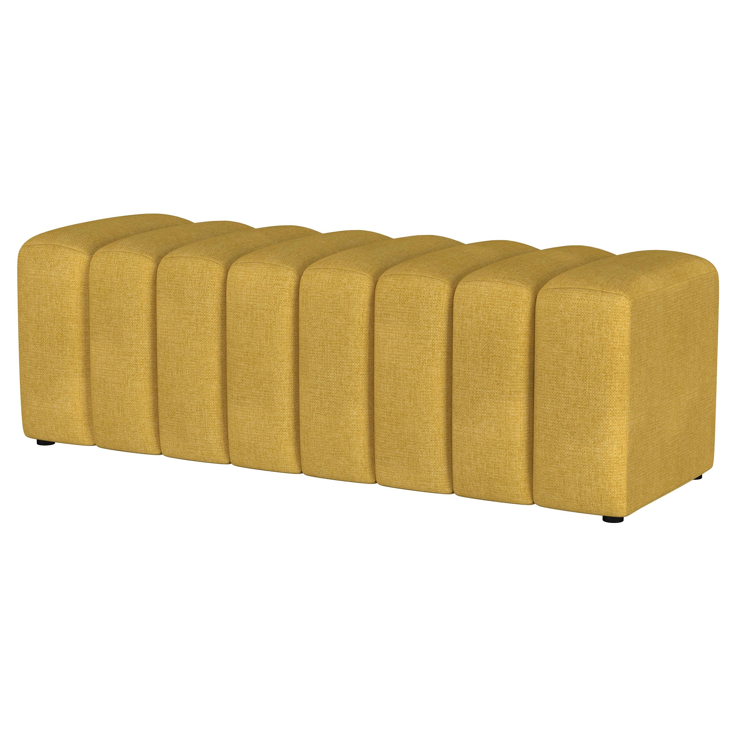 Summer Fabric Upholstered Tufted Accent Bench