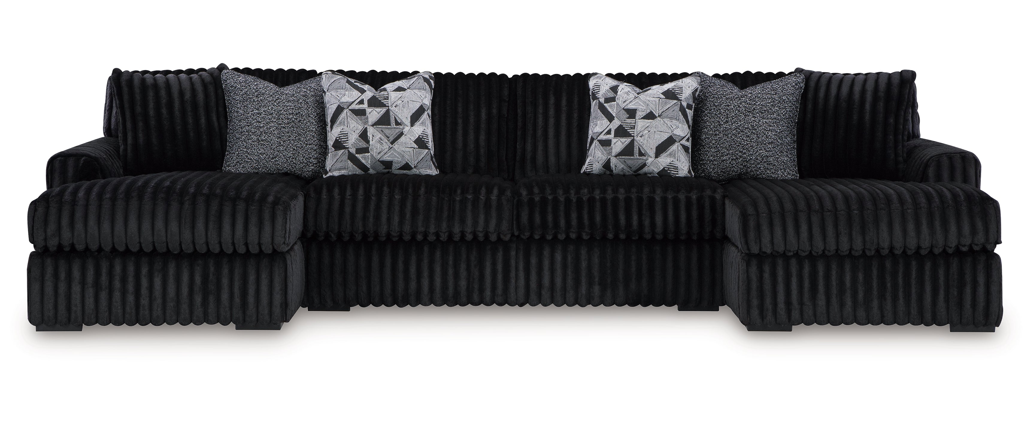 Midnight-Madness 3-Piece Sectional with Chaise