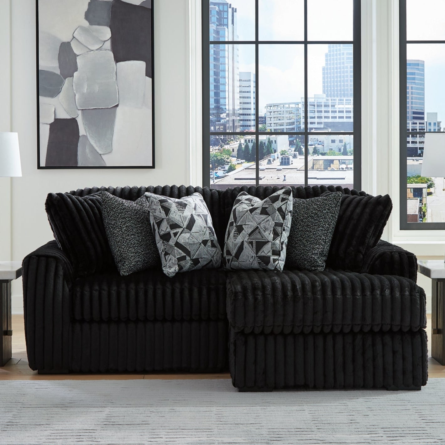 Midnight-Madness 2-Piece Sectional with Right Chaise