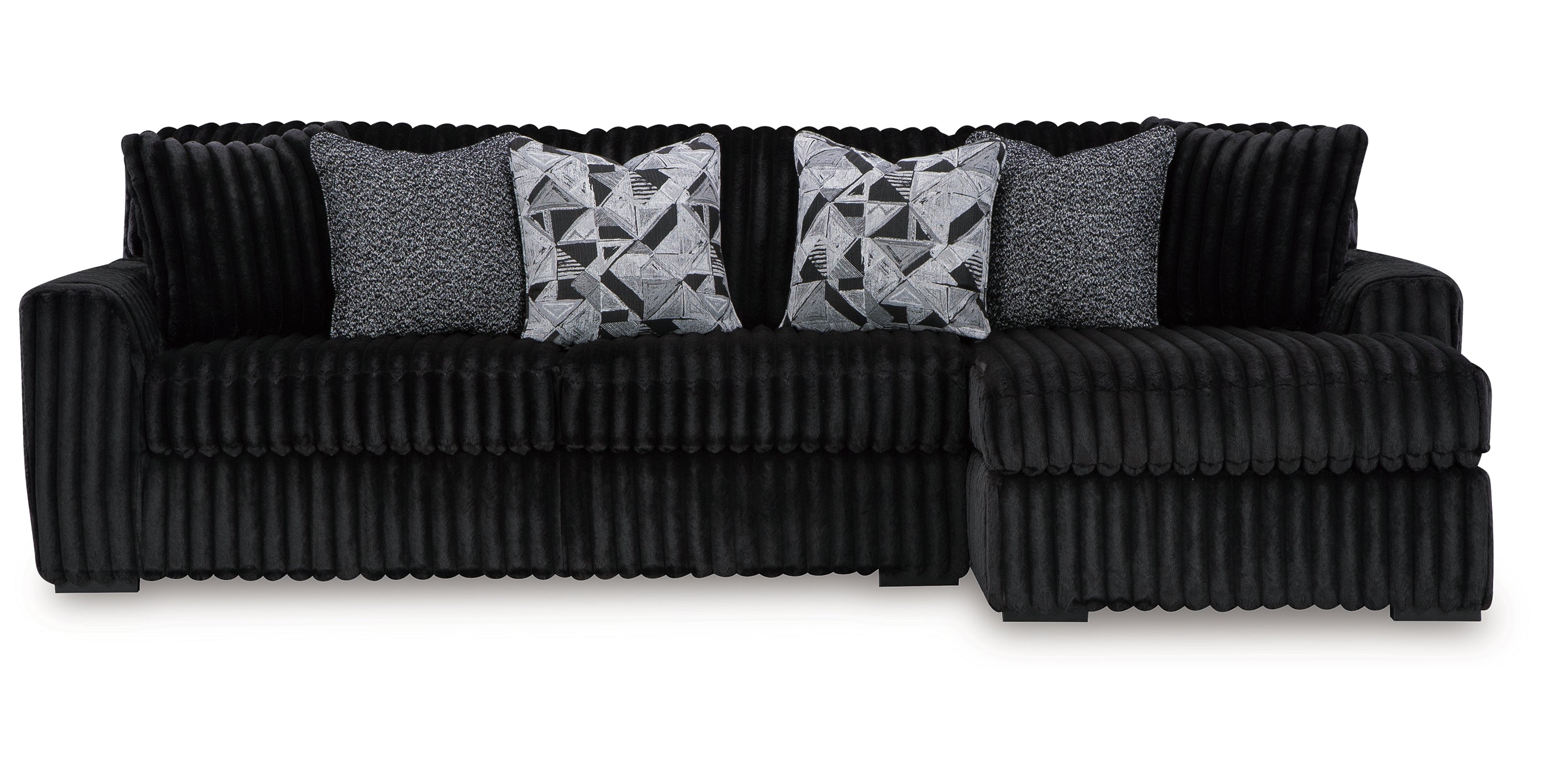 Midnight-Madness 2-Piece Sectional Sofa with Right Chaise