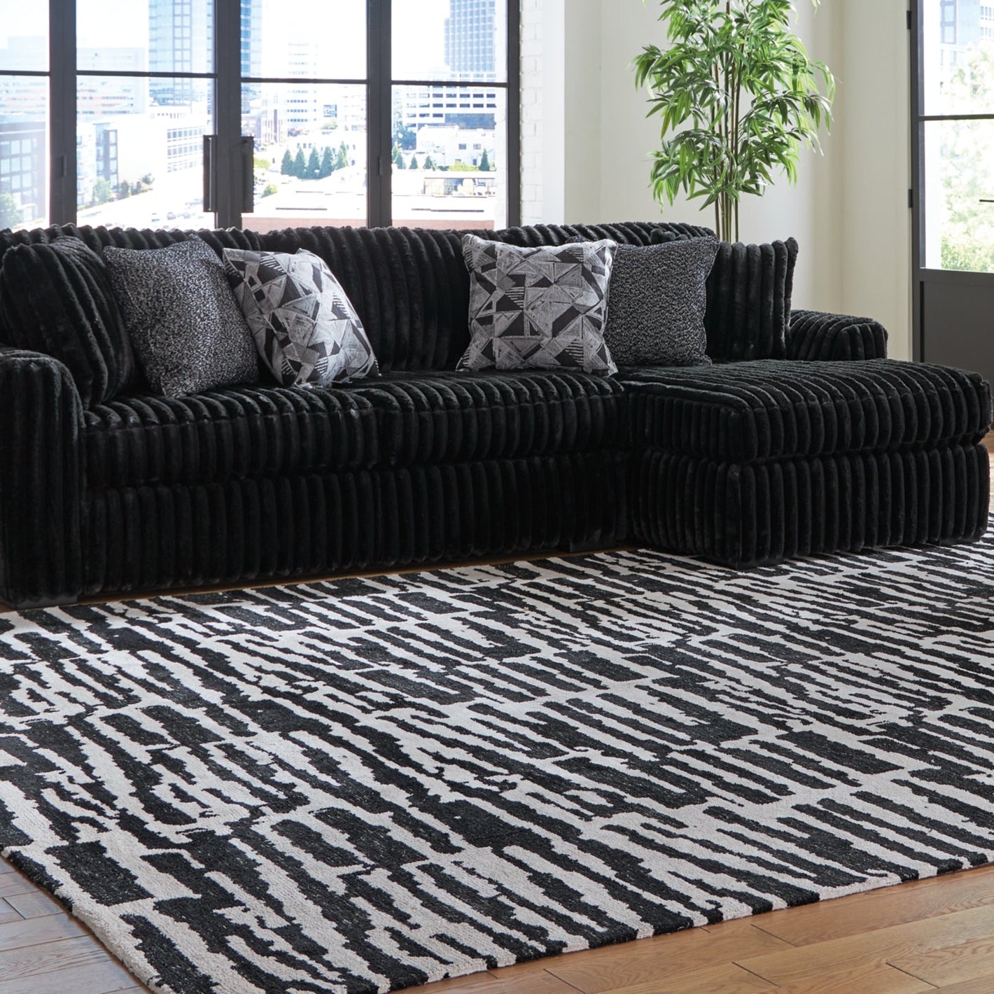 Midnight-Madness 2-Piece Sectional Sofa with Chaise