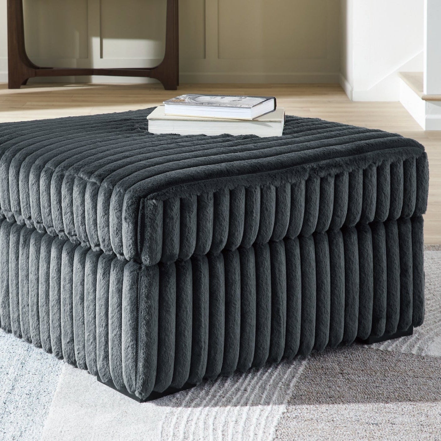 Midnight-Madness Oversized Accent Ottoman