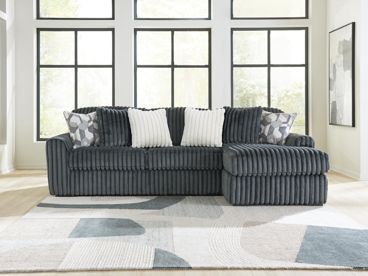 Midnight-Madness 2-Piece Sectional Sofa Chaise - Right-Arm Chaise